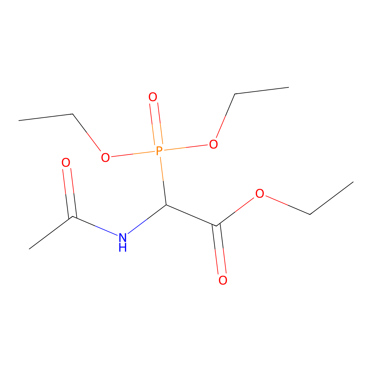 Ethyl 2-(diethyl phosphono)-2-acetamidoacetate molecular structure, CAS 85992-74-1