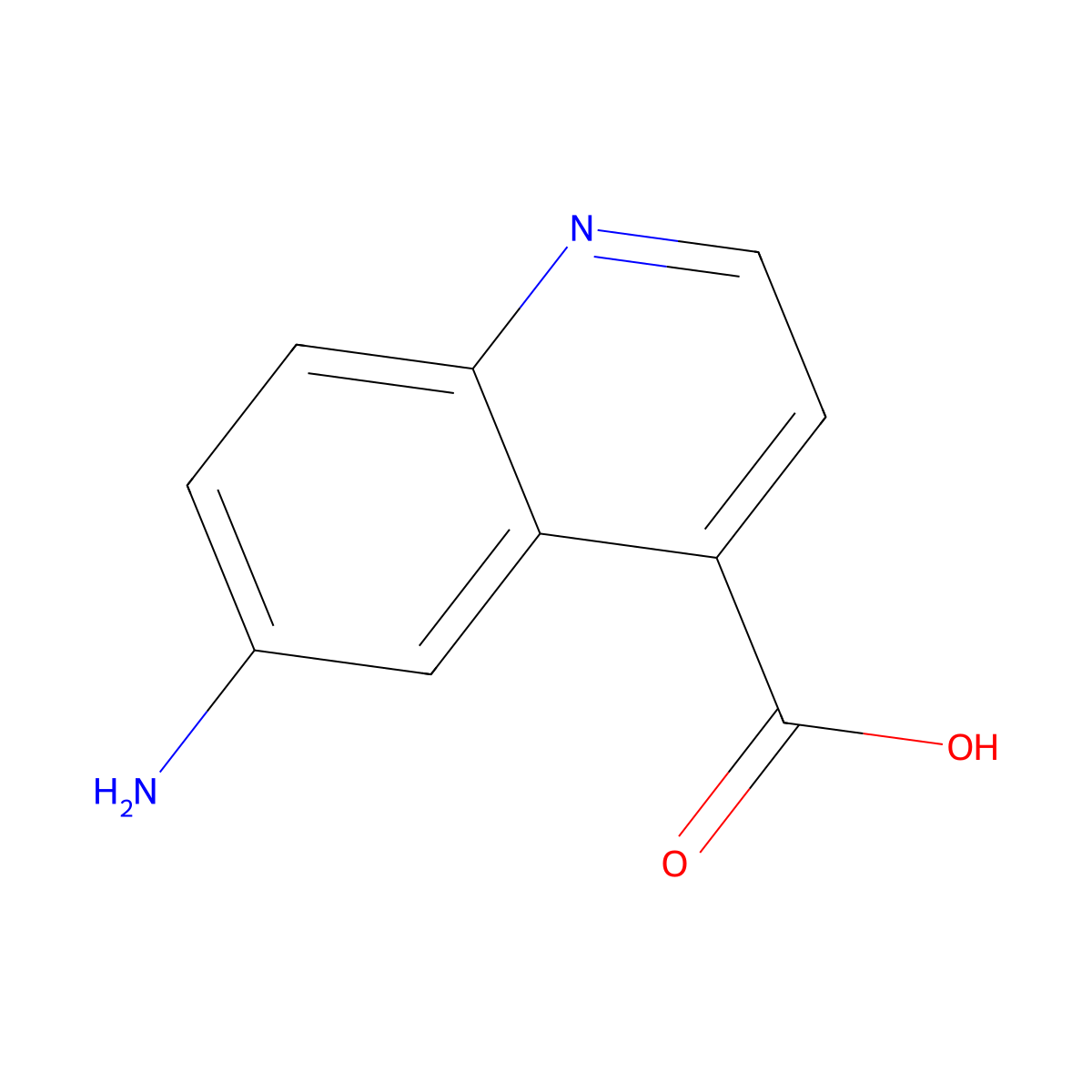 6-Aminoquinoline-4-carboxylic acid molecular structure, CAS 859924-25-7
