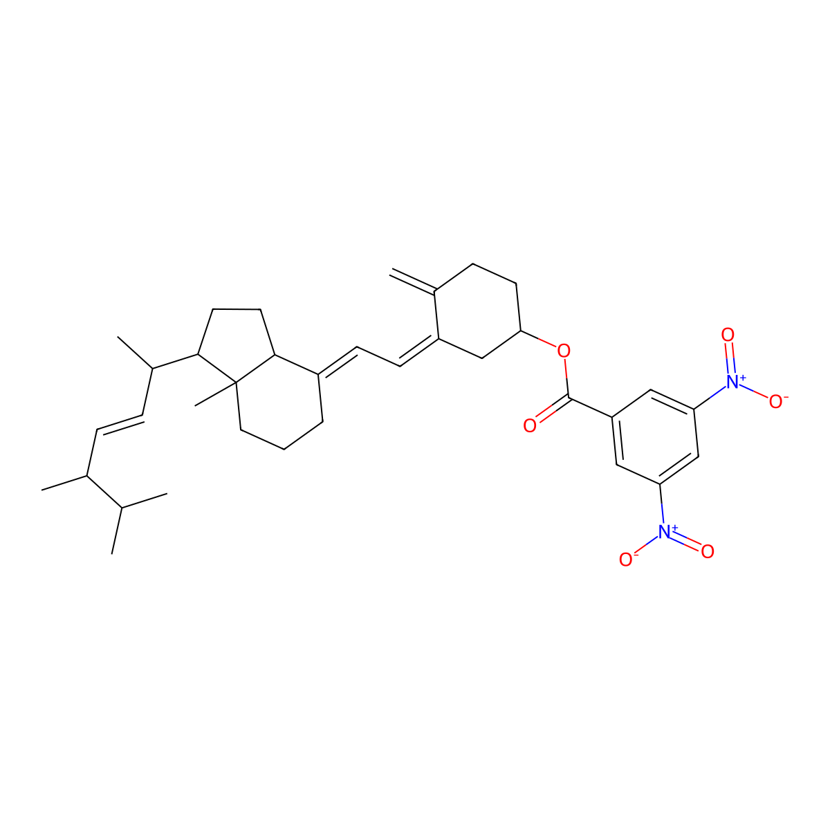 Vitamin D2-3,5-dinitrobenzoate molecular structure, CAS 859928-95-3