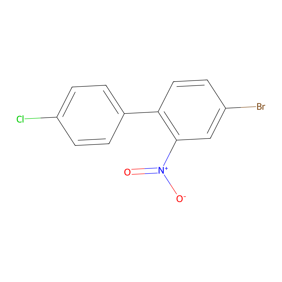 4-Bromo-4'-chloro-2-nitro-biphenyl molecular structure, CAS 859931-13-8