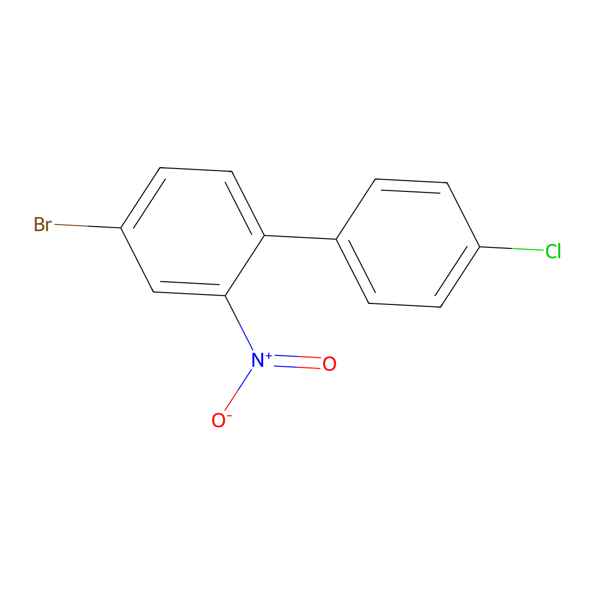 4-Bromo-4'-chloro-2-nitro-biphenyl molecular structure, CAS 859931-13-8