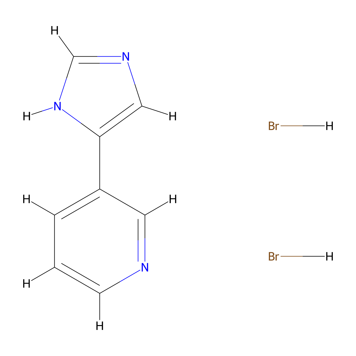 3-(1H-imidazol-4-yl)pyridine dihydrobromide molecular structure, CAS 859931-94-5