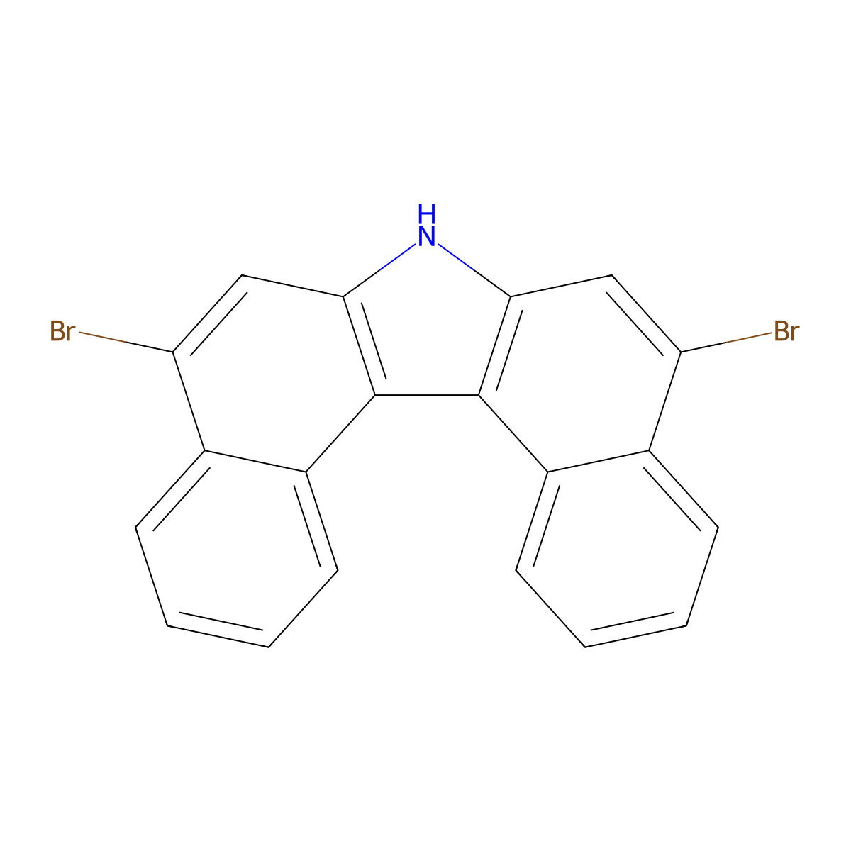 5,9-Dibromo-7H-dibenzo[c,g]carbazole molecular structure, CAS 859935-63-0