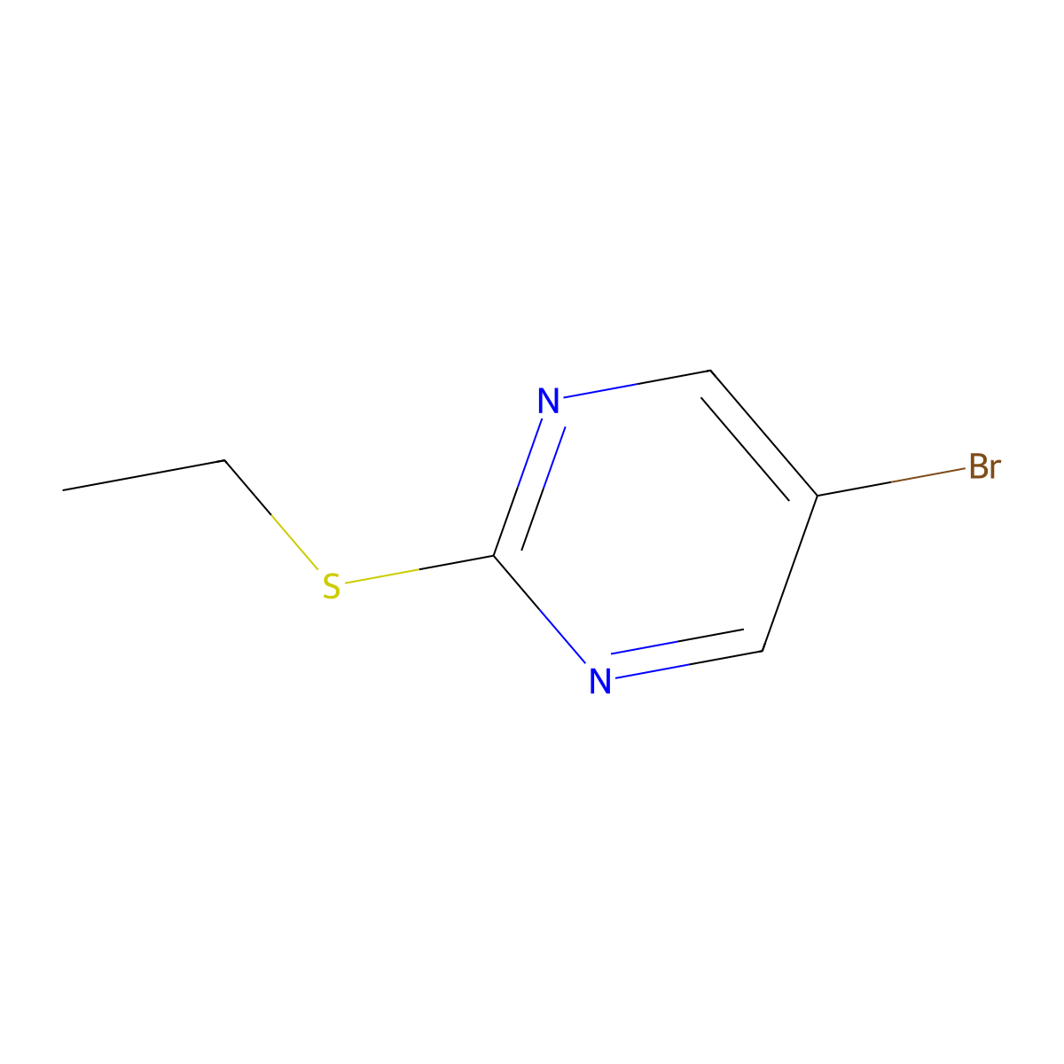 5-Bromo-2-(ethylthio)pyrimidine molecular structure, CAS 859941-10-9