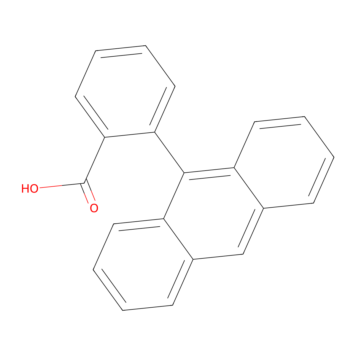 2-Anthracen-9-ylbenzoic acid molecular structure, CAS 859943-31-0