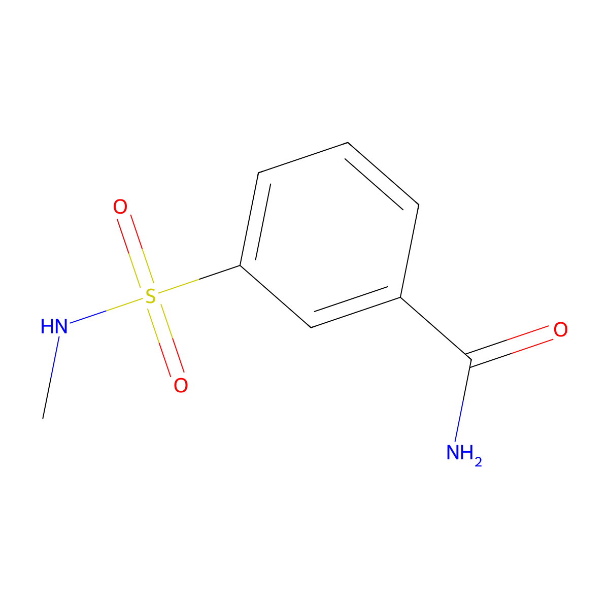 3-(Methylsulfamoyl)benzamide molecular structure, CAS 859944-10-8