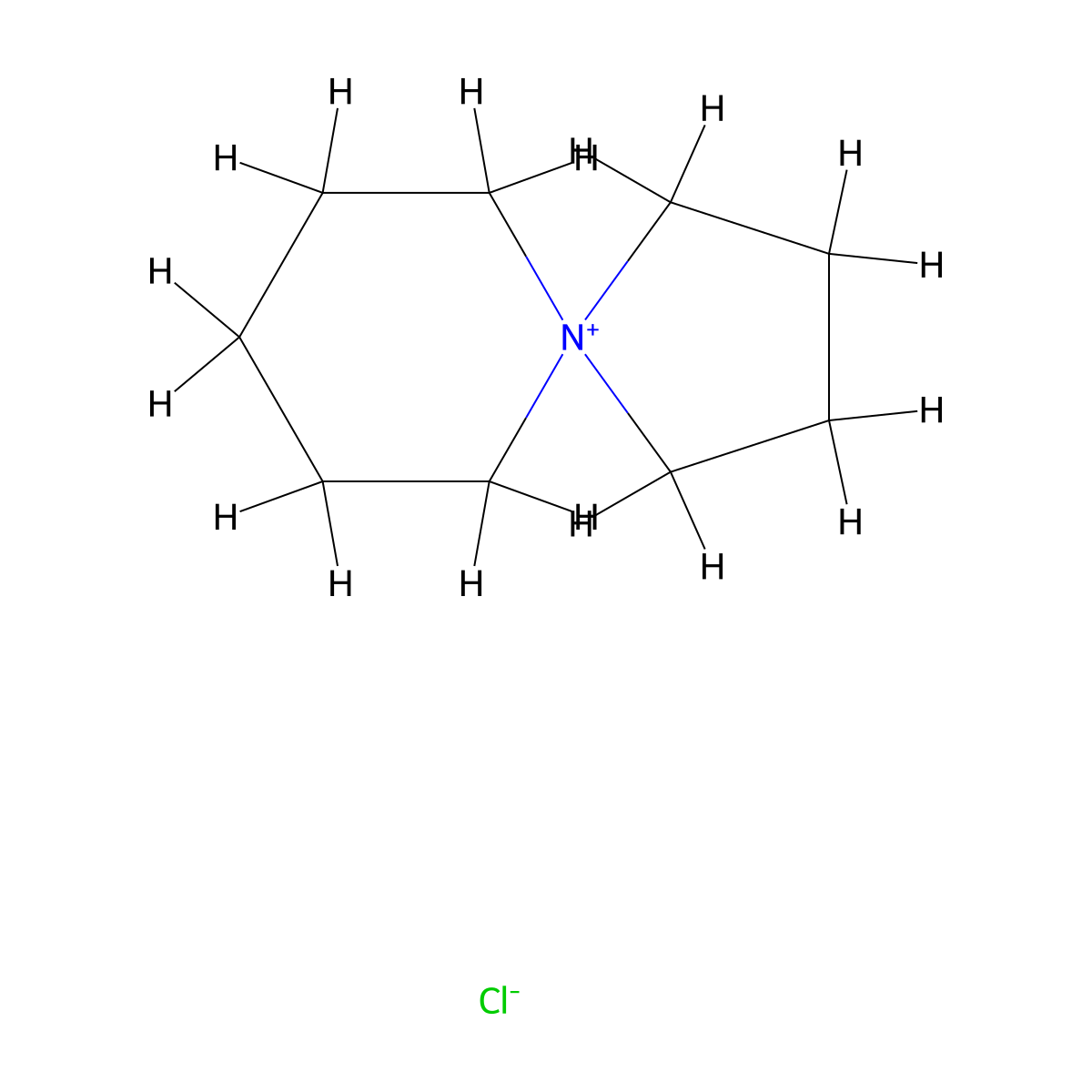 5-Azoniaspiro[4.5]decane chloride (1:1) molecular structure, CAS 859953-02-9