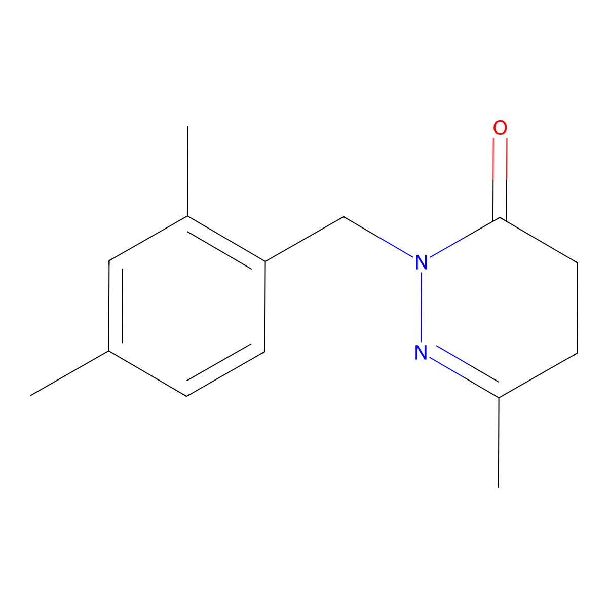 2-(2,4-Dimethylbenzyl)-6-methyl-4,5-dihydropyridazin-3(2H)-one molecular structure, CAS 859956-07-3