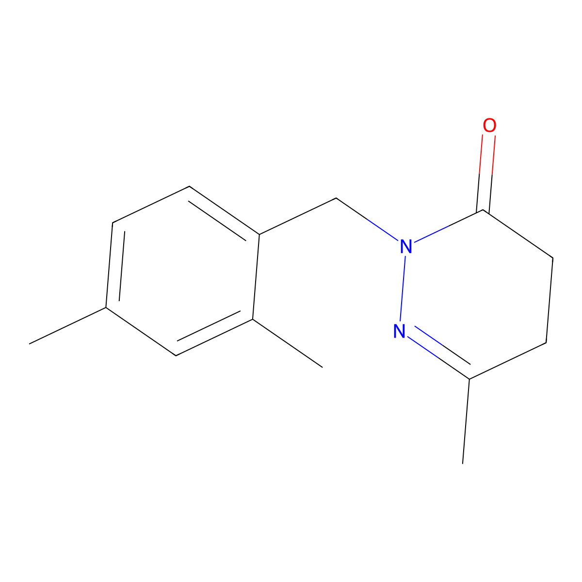 2-(2,4-Dimethylbenzyl)-6-methyl-4,5-dihydropyridazin-3(2H)-one molecular structure, CAS 859956-07-3