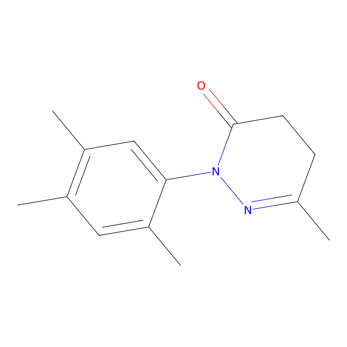 6-Methyl-2-(2,4,5-trimethylphenyl)-4,5-dihydropyridazin-3(2H)-one molecular structure, CAS 859956-09-5