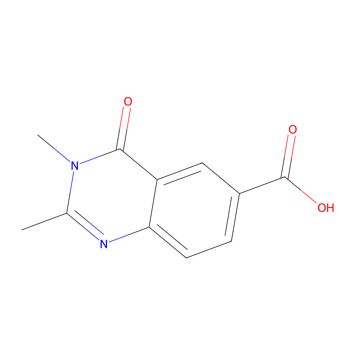 2,3-Dimethyl-4-oxo-3,4-dihydroquinazoline-6-carboxylic acid molecular structure, CAS 859958-90-0