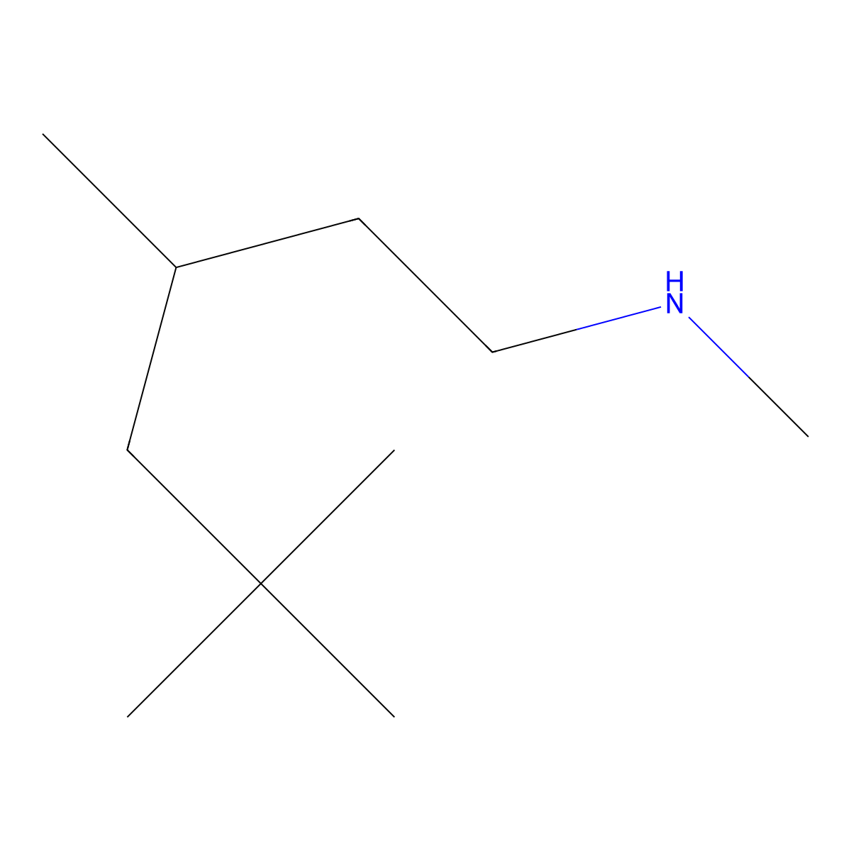 Methyl(3,5,5-trimethylhexyl)amine molecular structure, CAS 85996-55-0