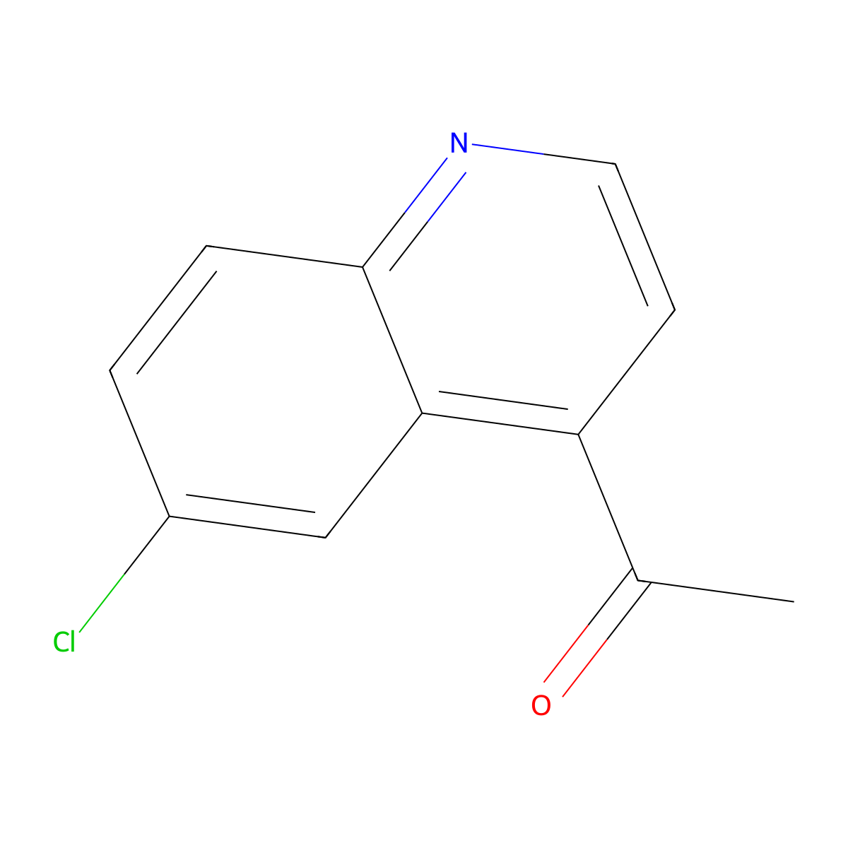 1-(6-Chloroquinolin-4-yl)ethan-1-one molecular structure, CAS 859962-01-9