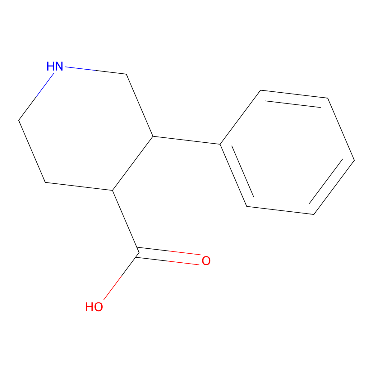 3-Phenylpiperidine-4-carboxylic acid molecular structure, CAS 859964-77-5