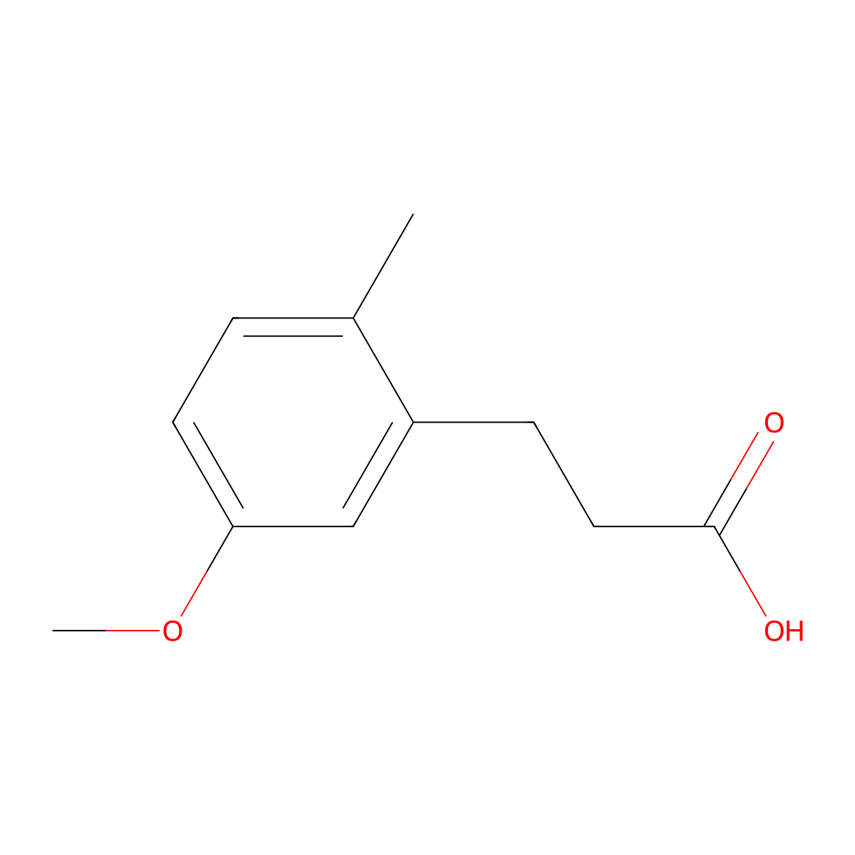 3-(5-Methoxy-2-methylphenyl)propanoic acid molecular structure, CAS 859966-33-9