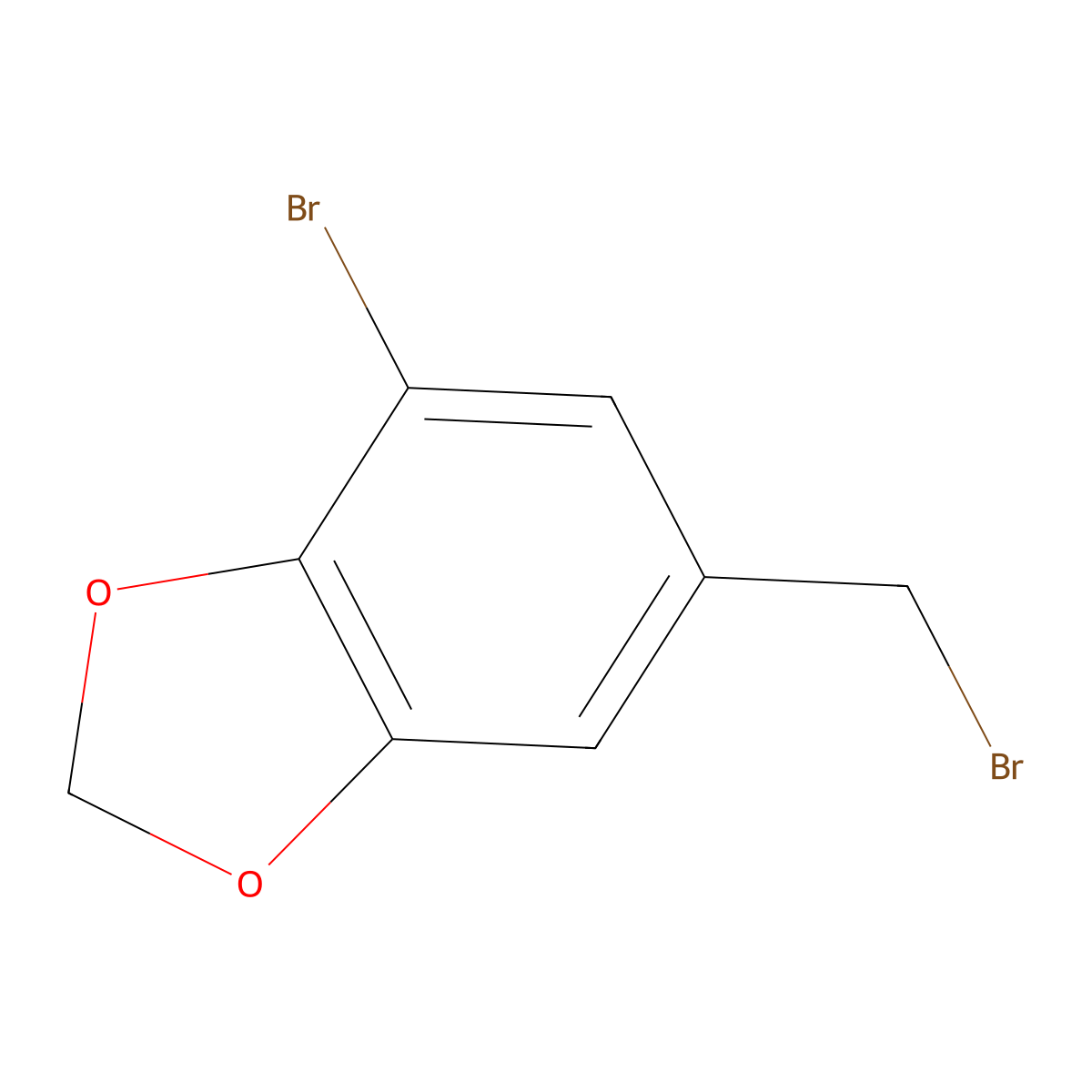 4-Bromo-6-(bromomethyl)-1,3-dioxaindane molecular structure, CAS 859968-65-3