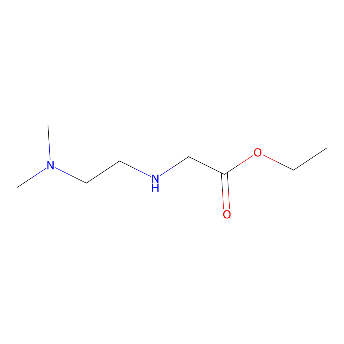 Ethyl 2-{[2-(dimethylamino)ethyl]amino}acetate molecular structure, CAS 85997-07-5