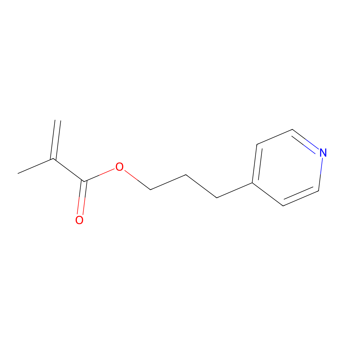 2-Propenoic acid, 2-methyl-, 3-(4-pyridinyl)propyl ester molecular structure, CAS 85997-30-4