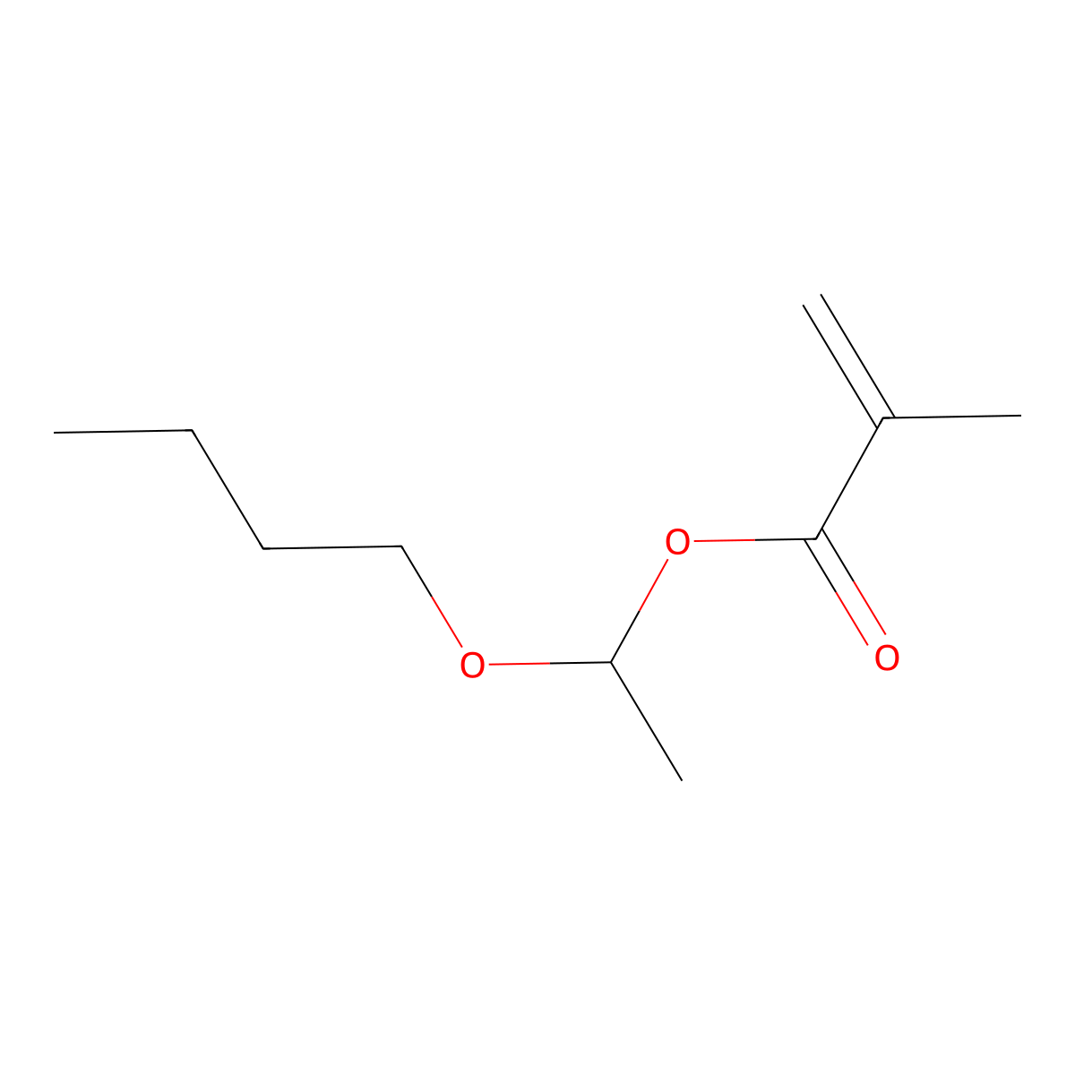 1-Butoxyethyl methacrylate molecular structure, CAS 85997-75-7