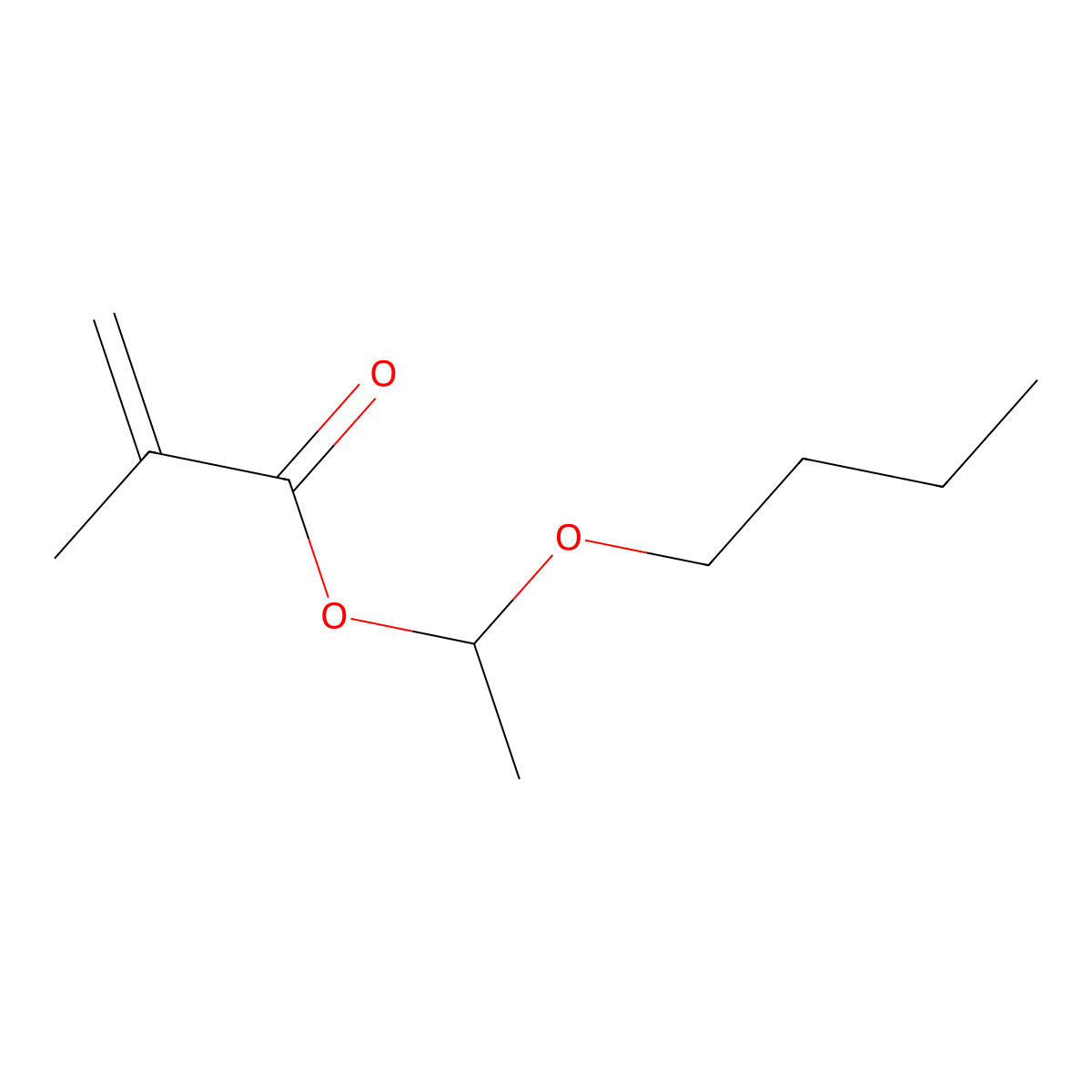 1-Butoxyethyl methacrylate molecular structure, CAS 85997-75-7