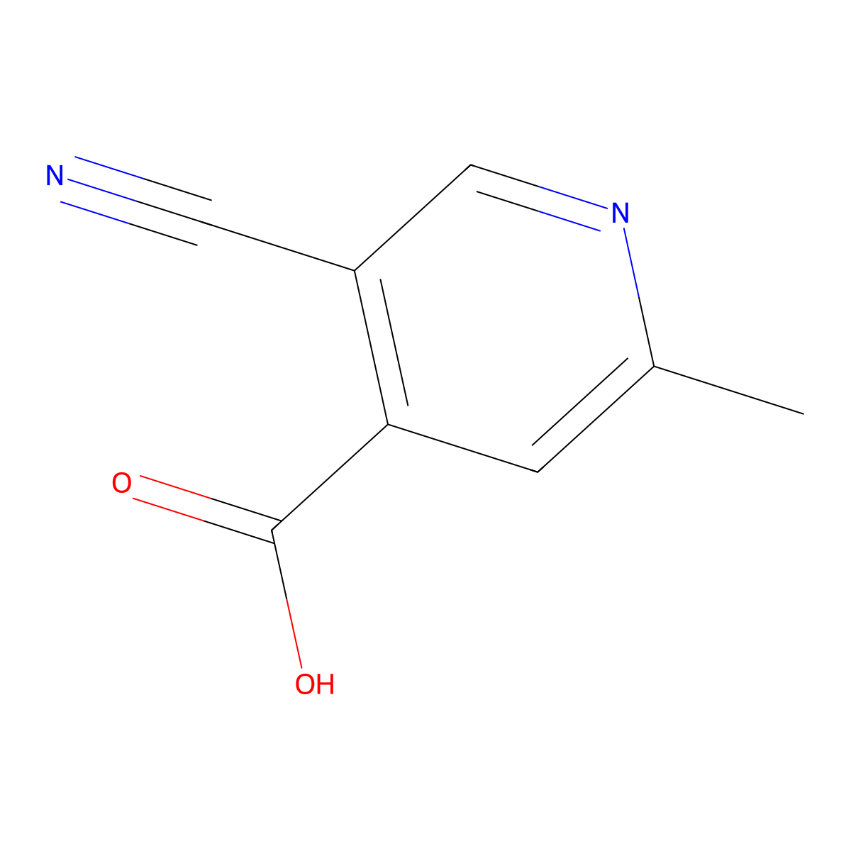 5-Cyano-2-methylisonicotinic acid molecular structure, CAS 859970-50-6