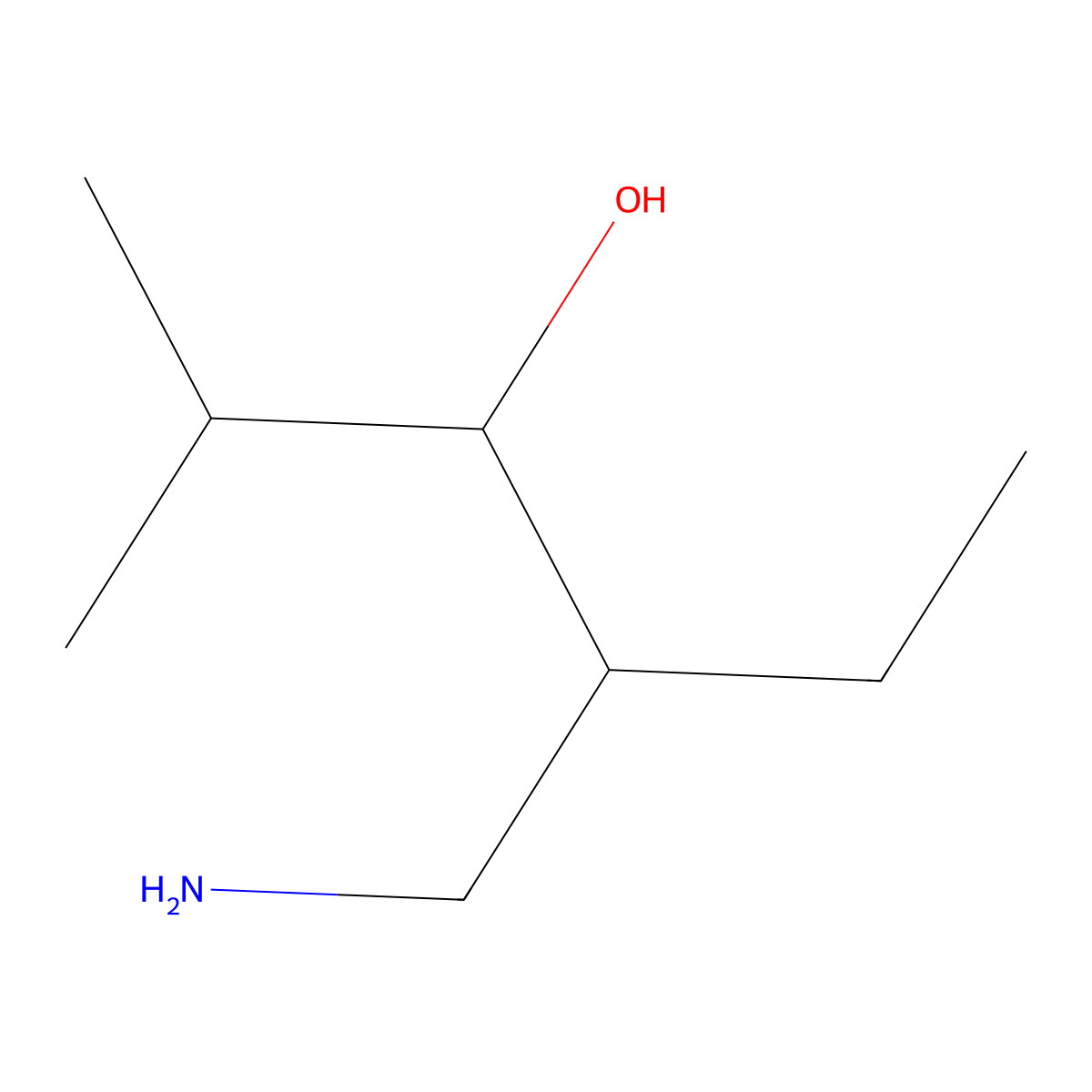 4-(Aminomethyl)-2-methylhexan-3-ol molecular structure, CAS 859971-77-0