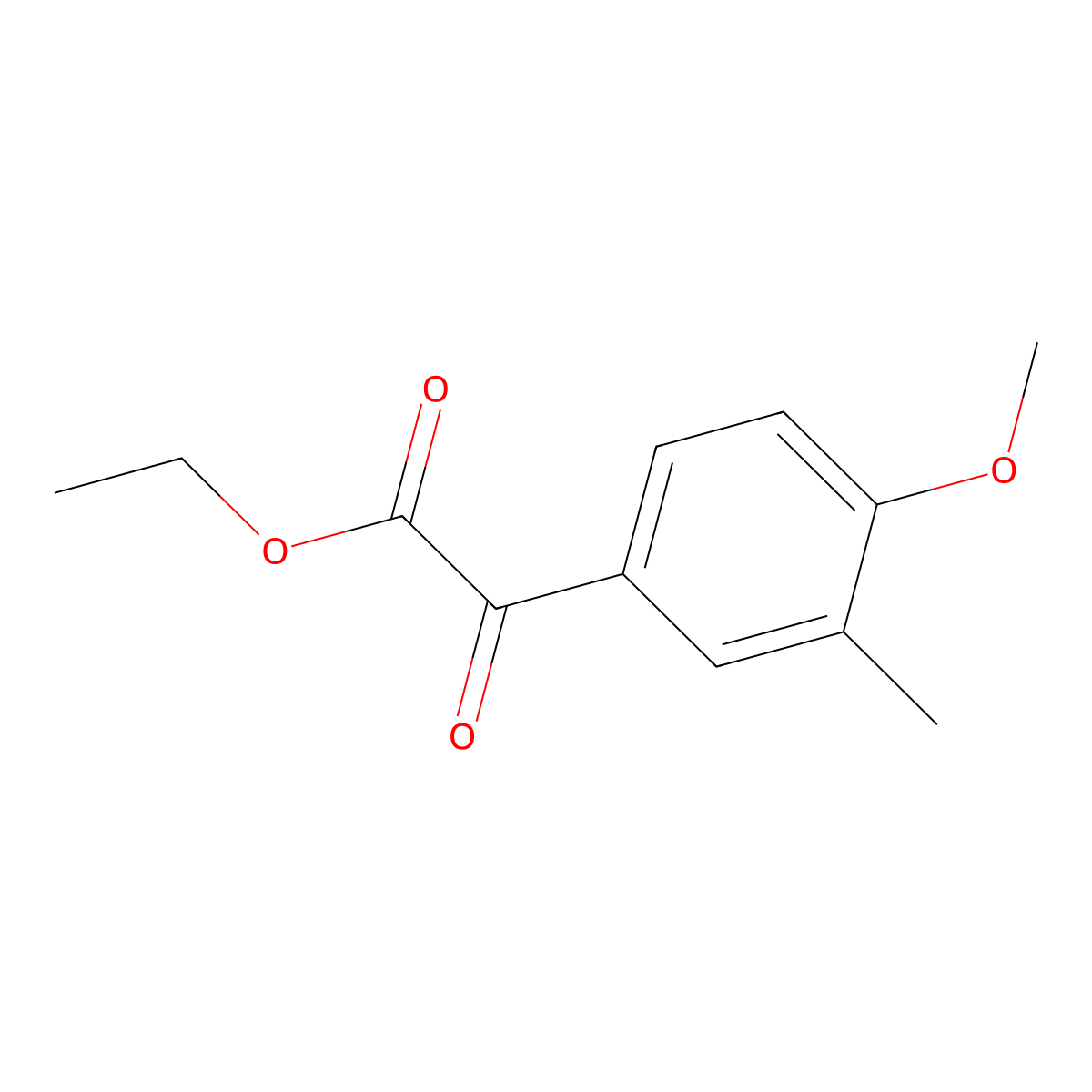 Ethyl 4-methoxy-3-methylbenzoylformate molecular structure, CAS 859979-73-0