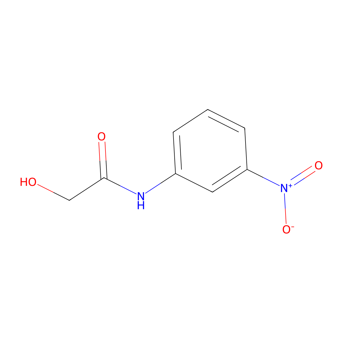 2-hydroxy-N-(3-nitrophenyl)acetamide molecular structure, CAS 859980-47-5