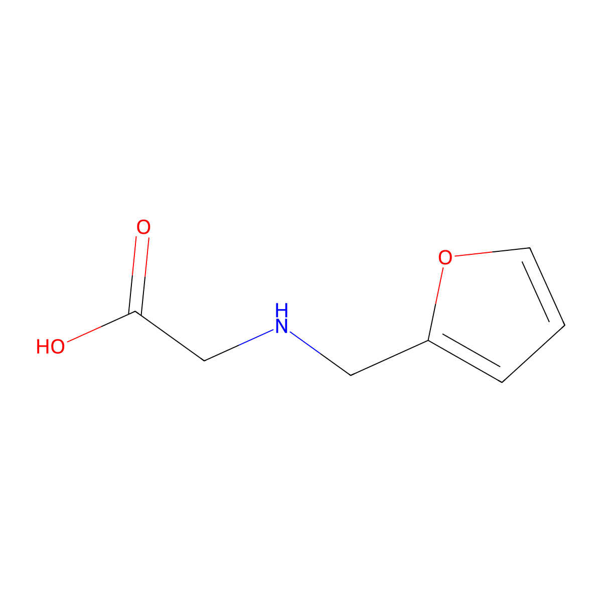 2-((Furan-2-ylmethyl)amino)acetic acid molecular structure, CAS 859981-01-4