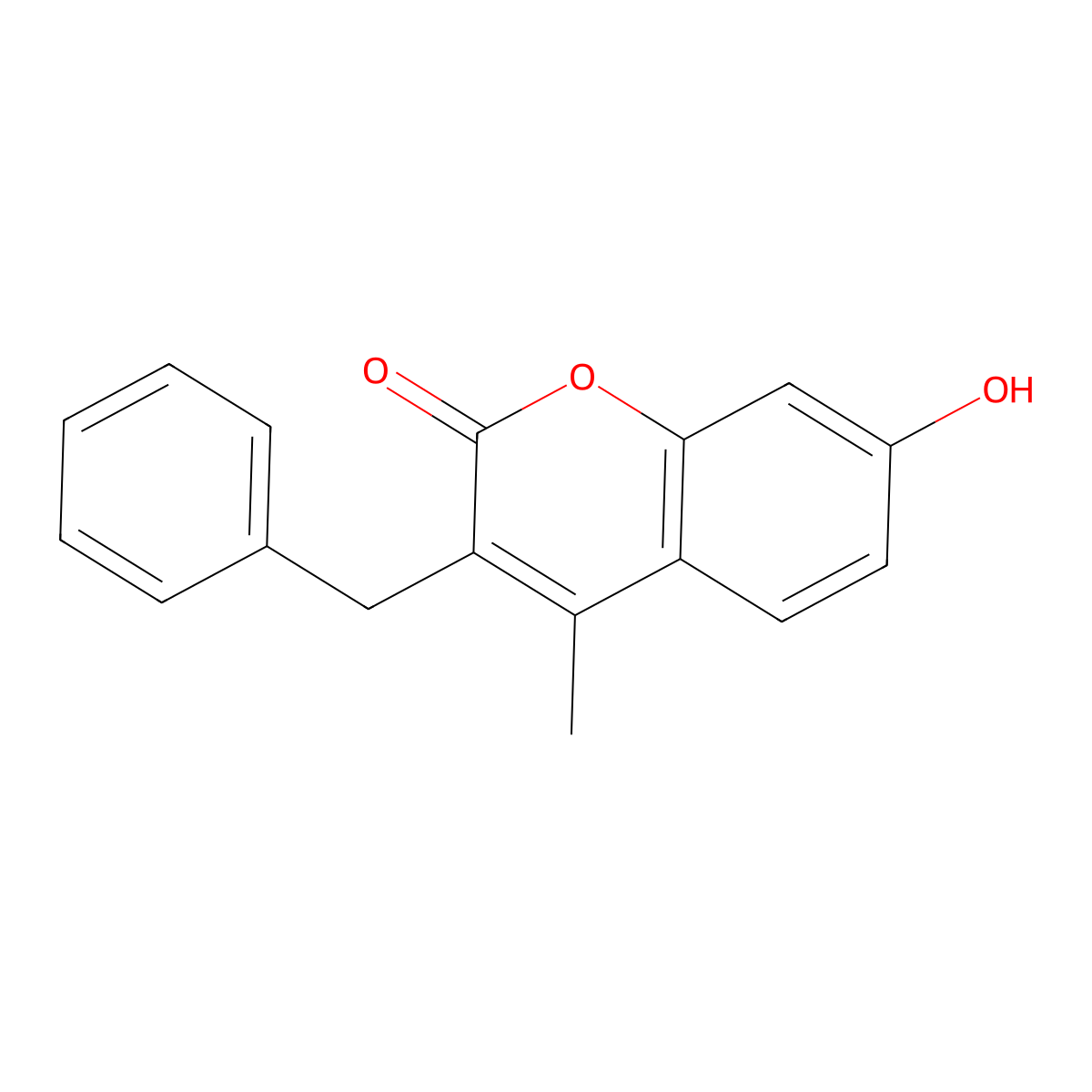 3-Benzyl-4-methylumbelliferone molecular structure, CAS 86-44-2
