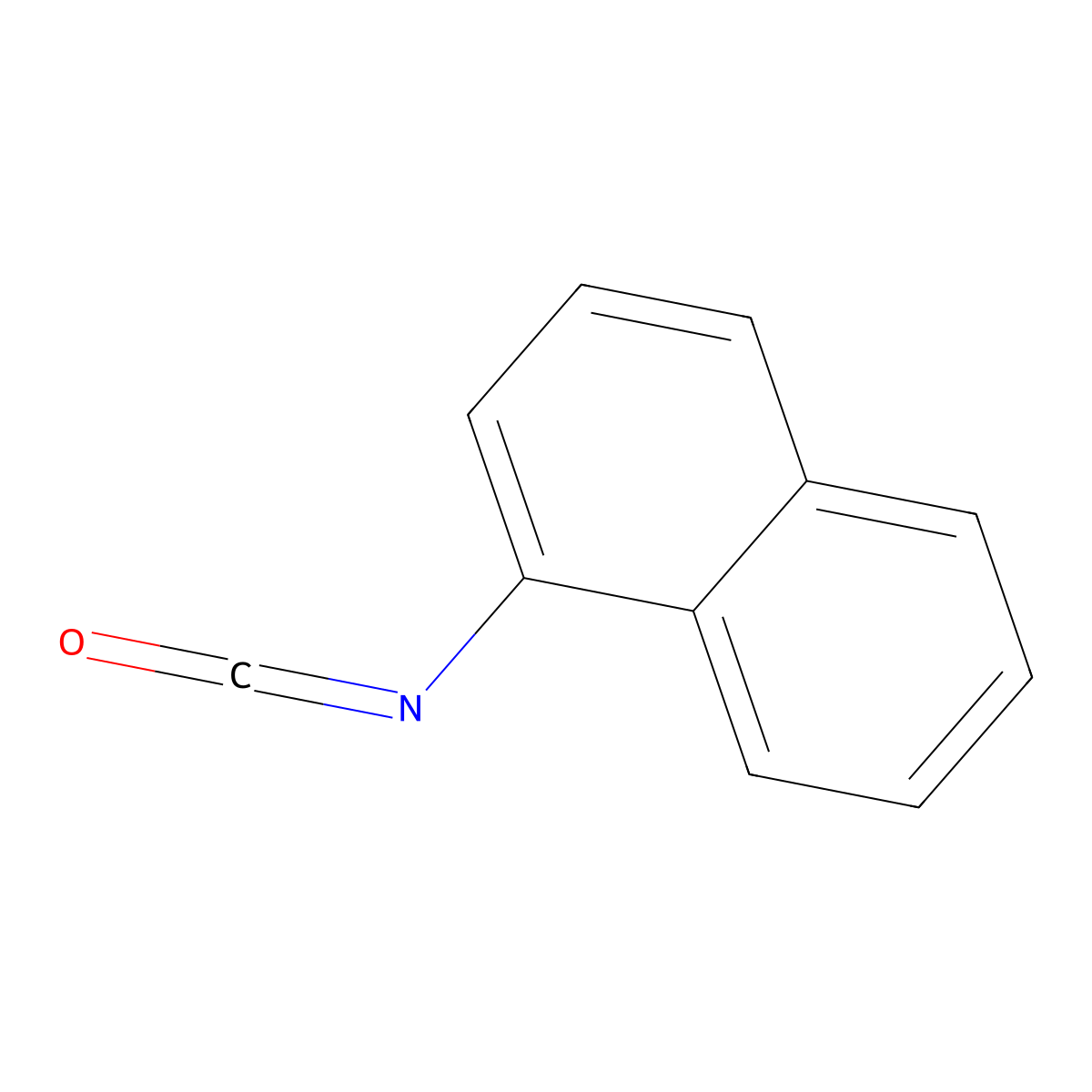 alpha-Naphthyl isocyanate molecular structure, CAS 86-84-0