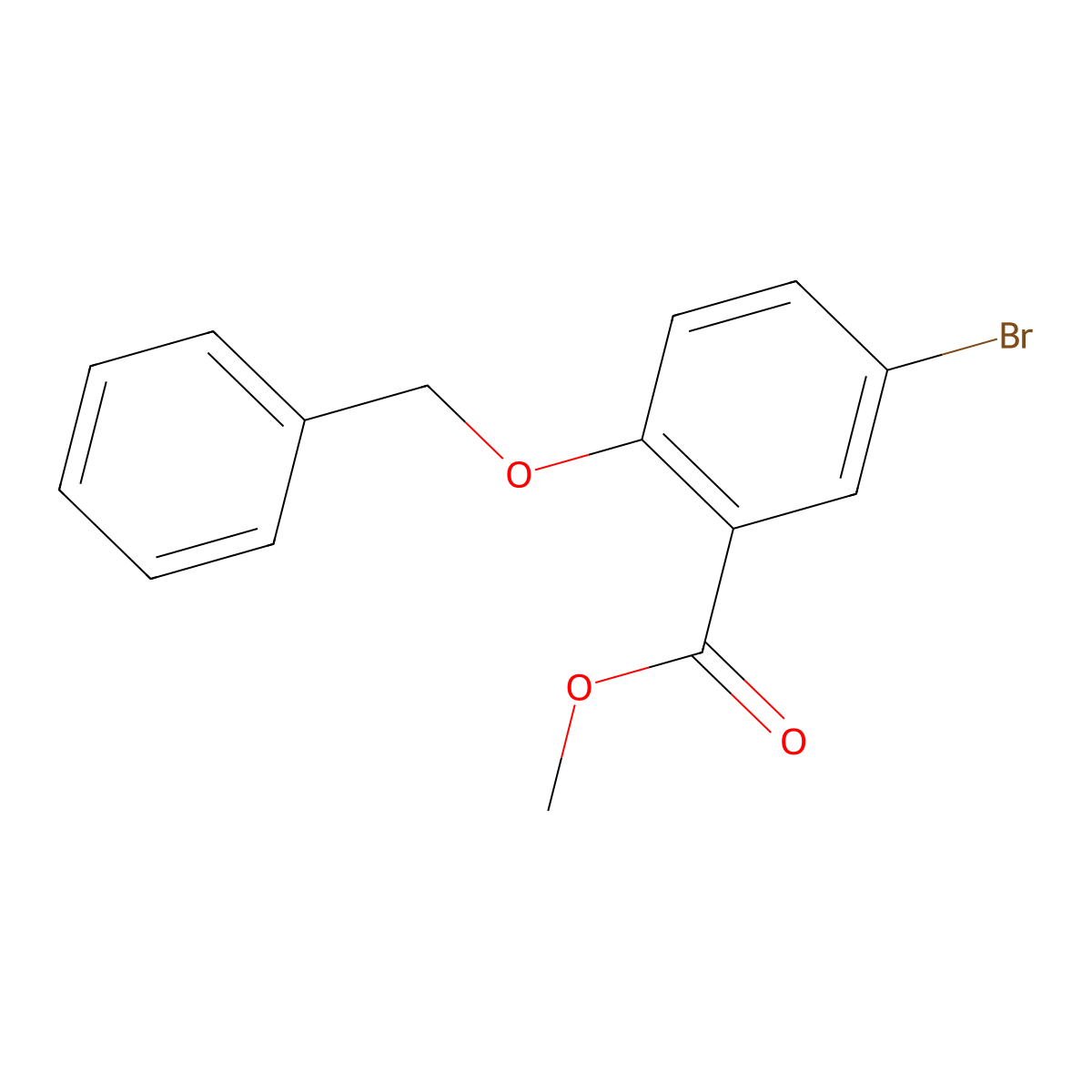 Methyl 2-(benzyloxy)-5-bromobenzoate molecular structure, CAS 860000-78-8