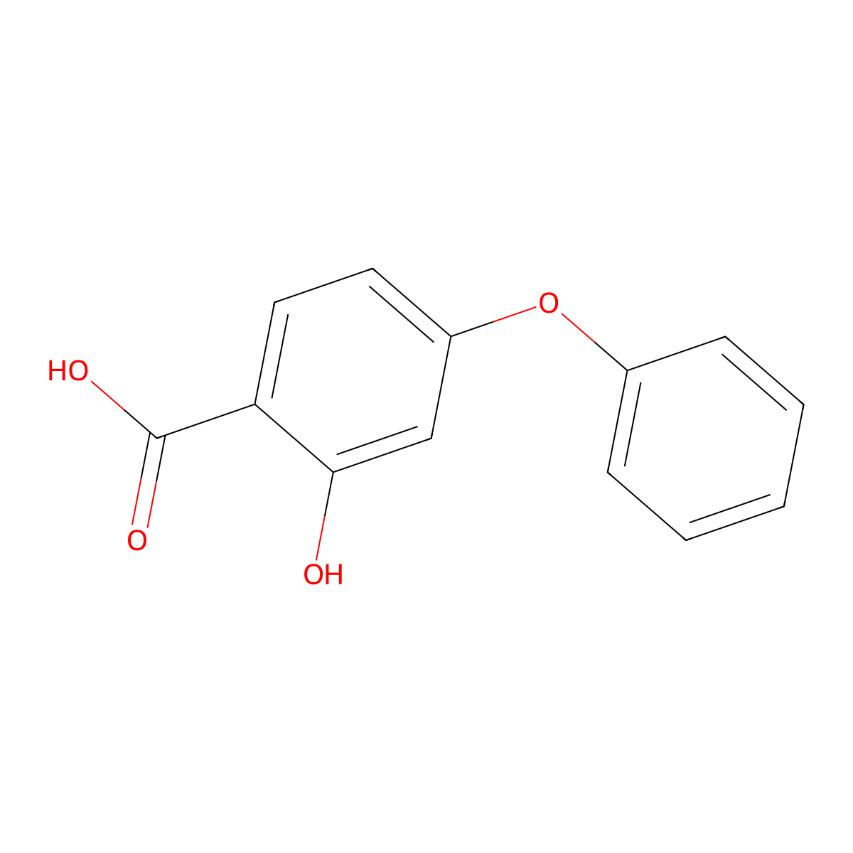 2-Hydroxy-4-phenoxybenzoic acid molecular structure, CAS 860000-88-0