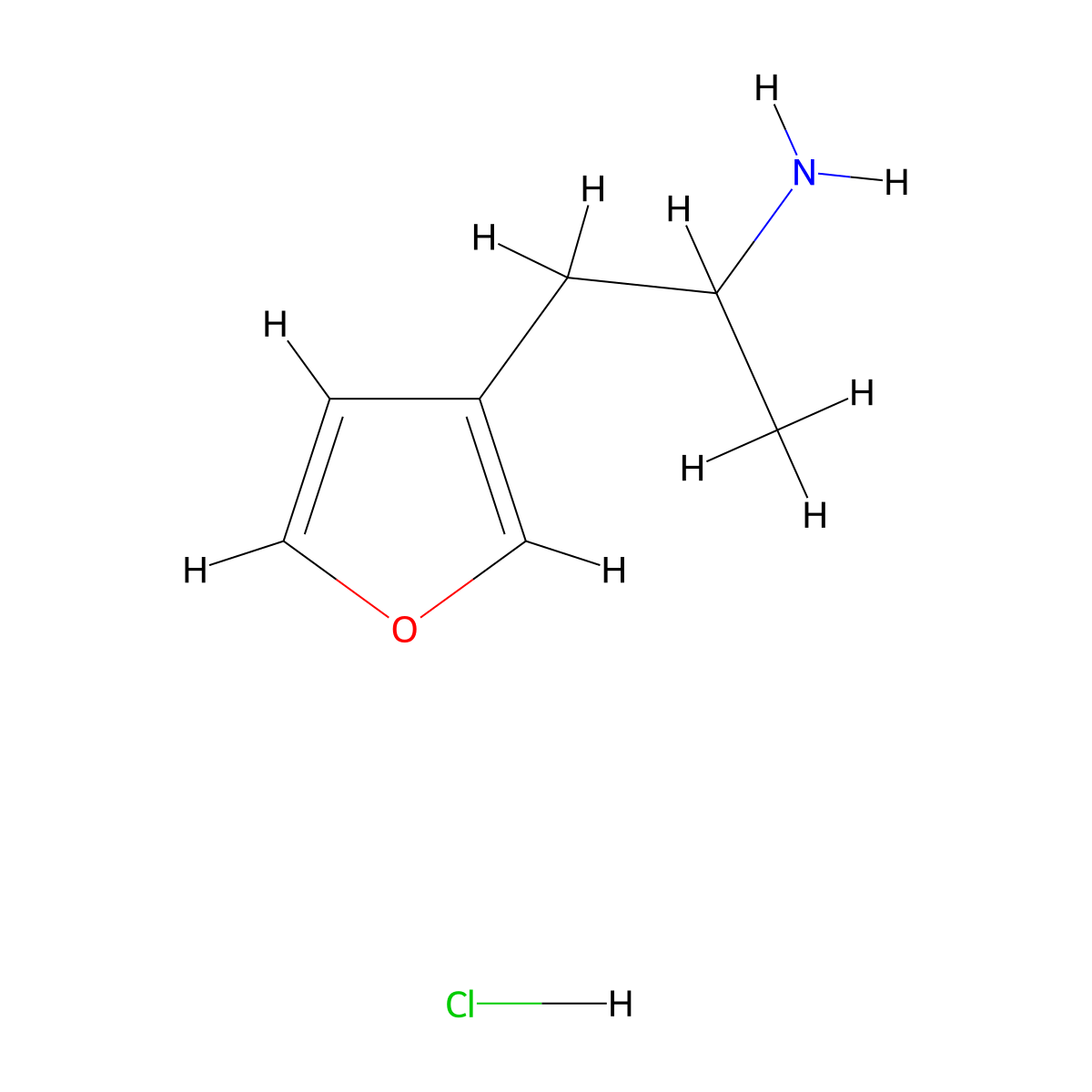1-(Furan-3-YL)propan-2-amine hcl molecular structure, CAS 860003-93-6