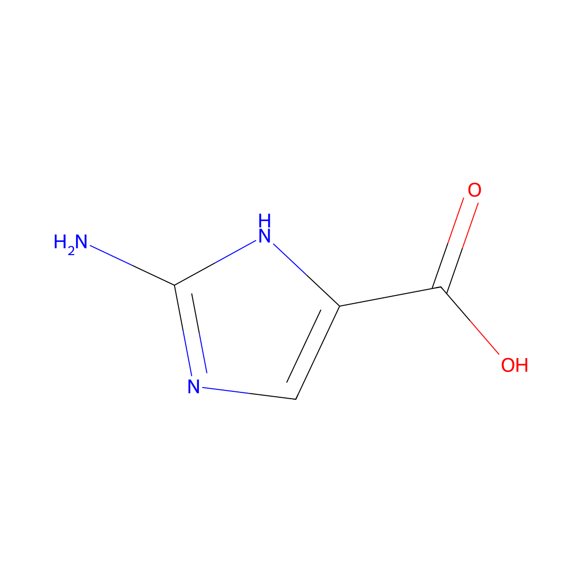 2-Amino-1H-imidazole-5-carboxylic acid molecular structure, CAS 860011-60-5