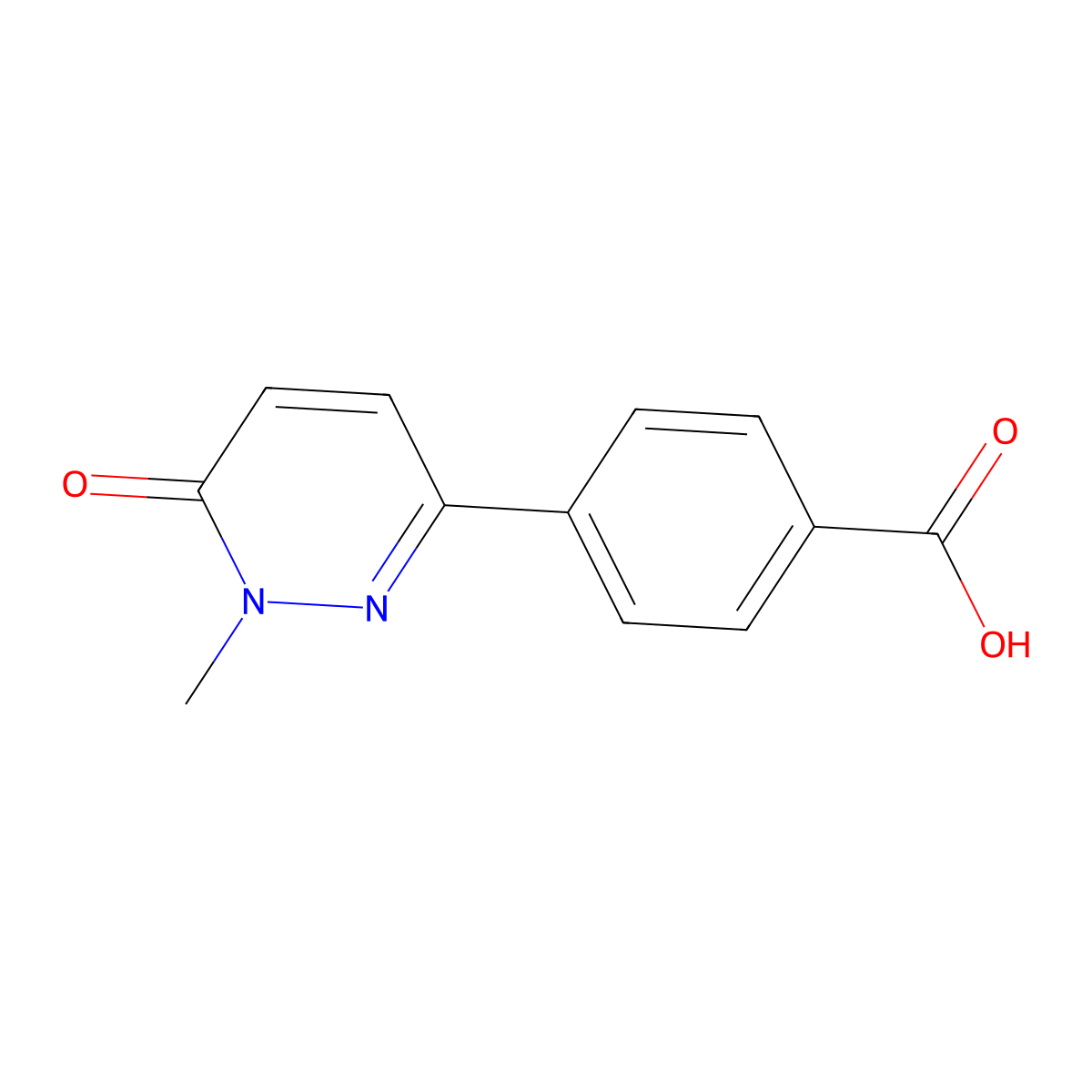 4-(1-Methyl-6-oxo-1,6-dihydropyridazin-3-yl)benzoic acid molecular structure, CAS 860013-31-6