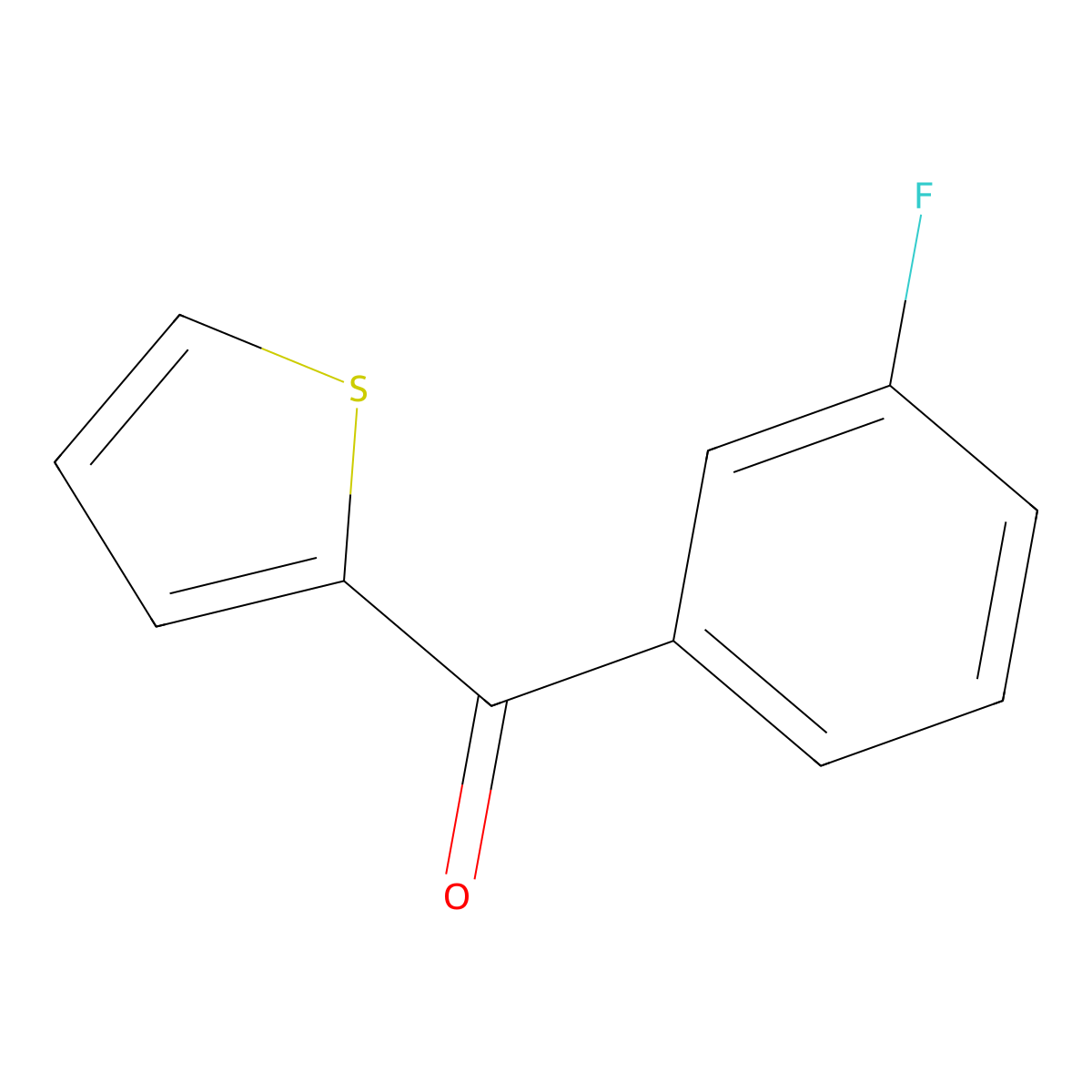(3-Fluorophenyl)(thiophen-2-yl)methanone molecular structure, CAS 860016-96-2