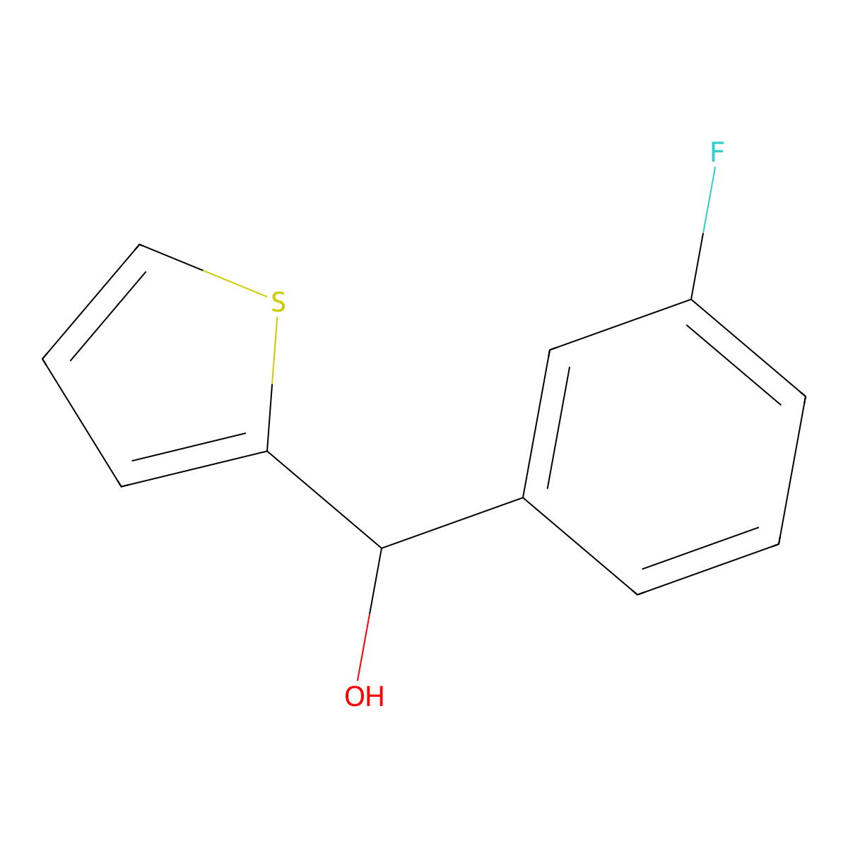 3-Fluorophenyl-(2-thienyl)methanol molecular structure, CAS 860016-99-5