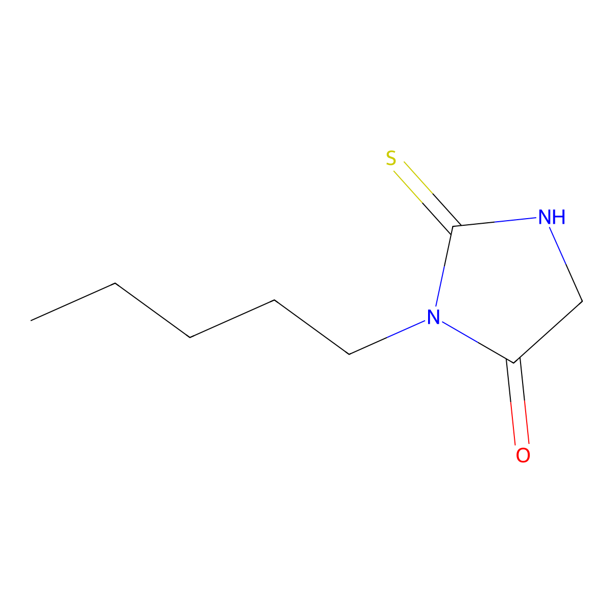 3-Pentyl-2-sulfanylideneimidazolidin-4-one molecular structure, CAS 860030-16-6