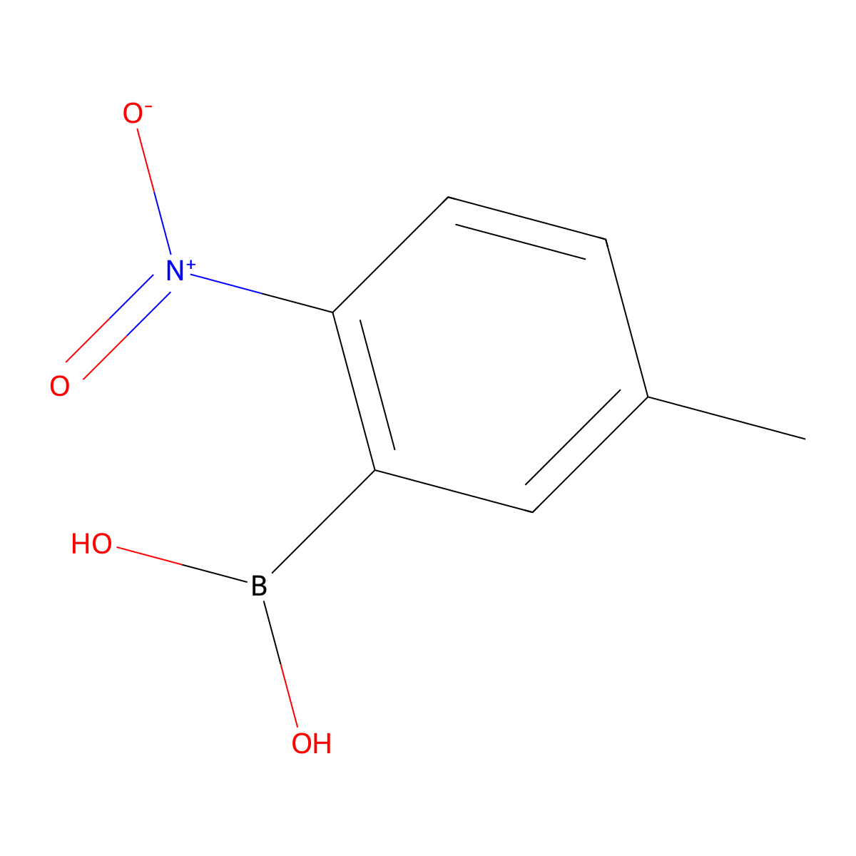(5-Methyl-2-nitrophenyl)boronic acid molecular structure, CAS 860034-02-2