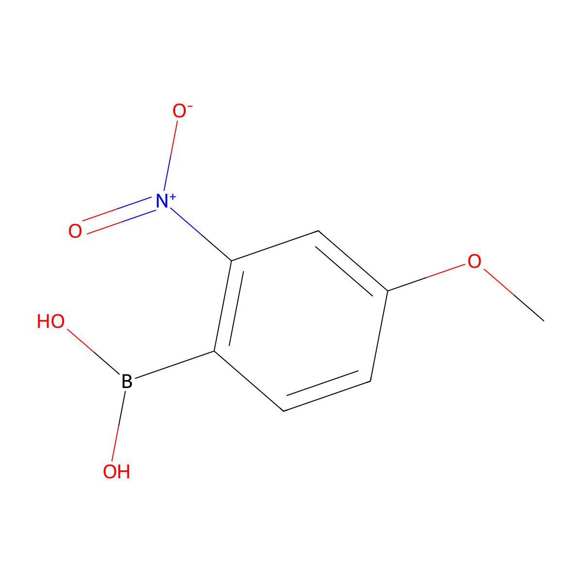 (4-Methoxy-2-nitrophenyl)boronic acid molecular structure, CAS 860034-09-9