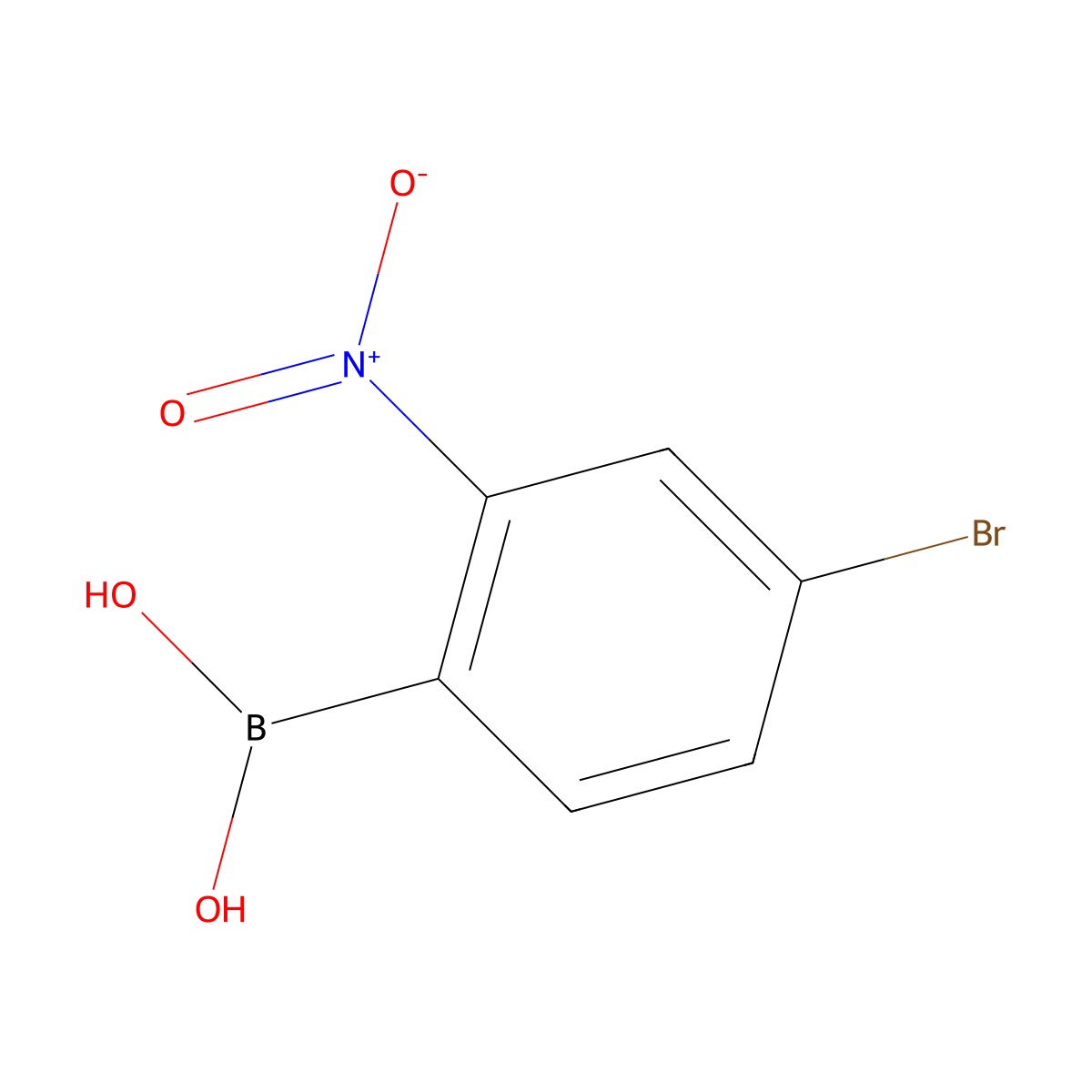 (4-Bromo-2-nitrophenyl)boronic acid molecular structure, CAS 860034-11-3