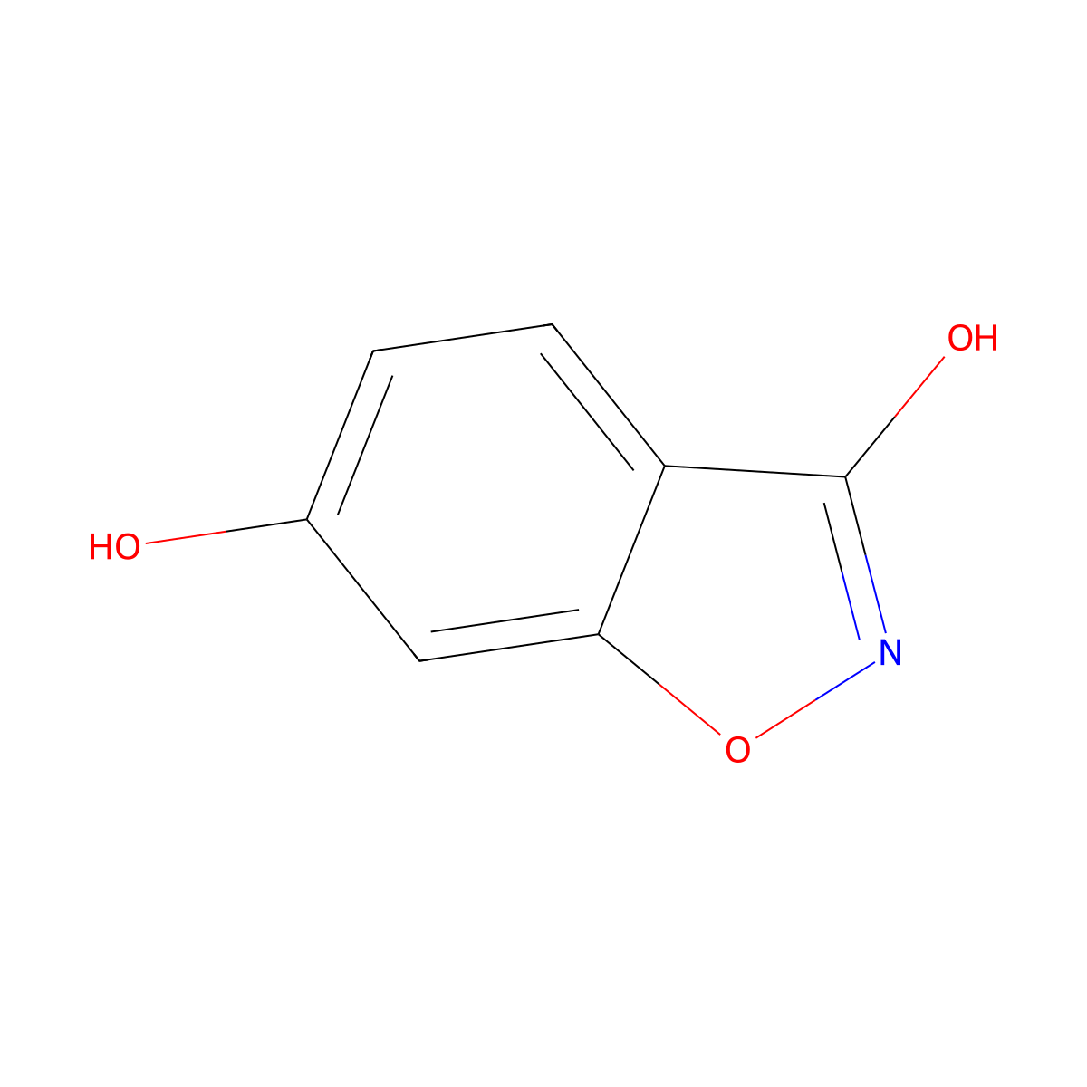 6-Hydroxy-3-oxo-1,2-benzisoxazolin molecular structure, CAS 86004-57-1