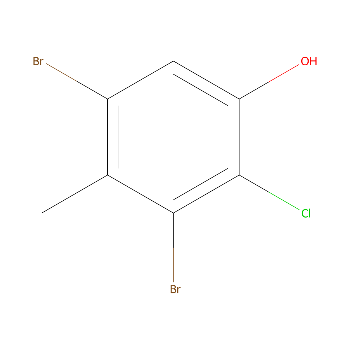 3,5-Dibromo-2-chloro-4-methylphenol molecular structure, CAS 86006-44-2
