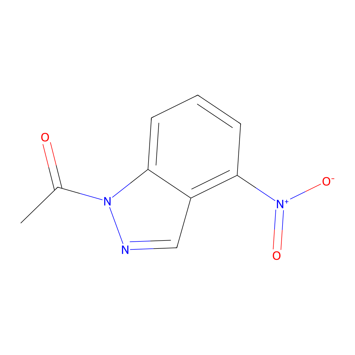 1-(4-Nitro-1H-indazol-1-yl)ethan-1-one molecular structure, CAS 86009-37-2