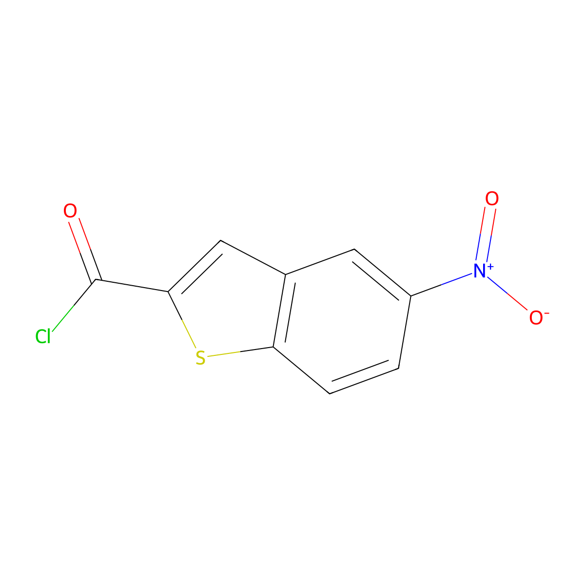 5-Nitro-1-benzothiophene-2-carbonyl chloride molecular structure, CAS 86010-32-4