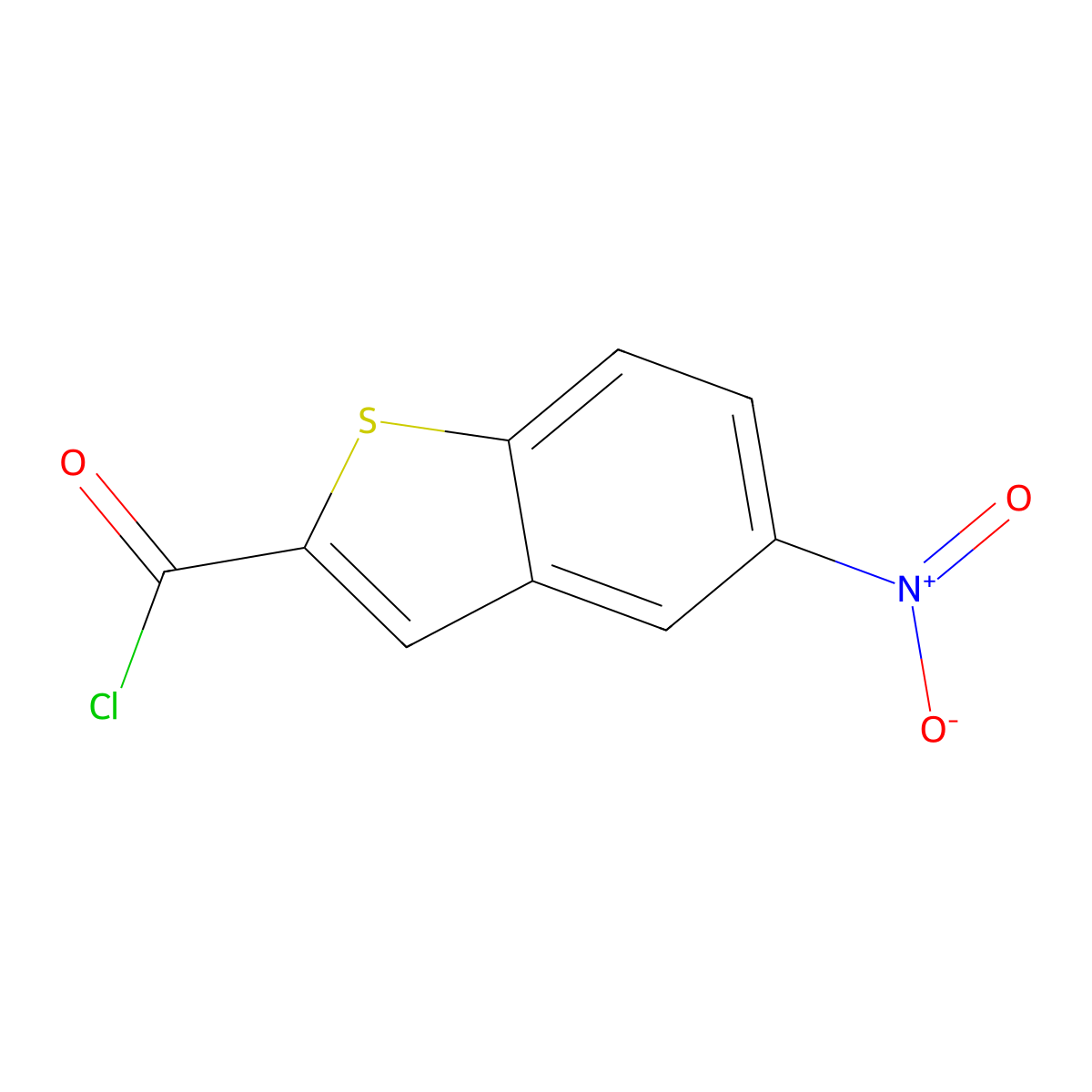 5-Nitro-1-benzothiophene-2-carbonyl chloride molecular structure, CAS 86010-32-4