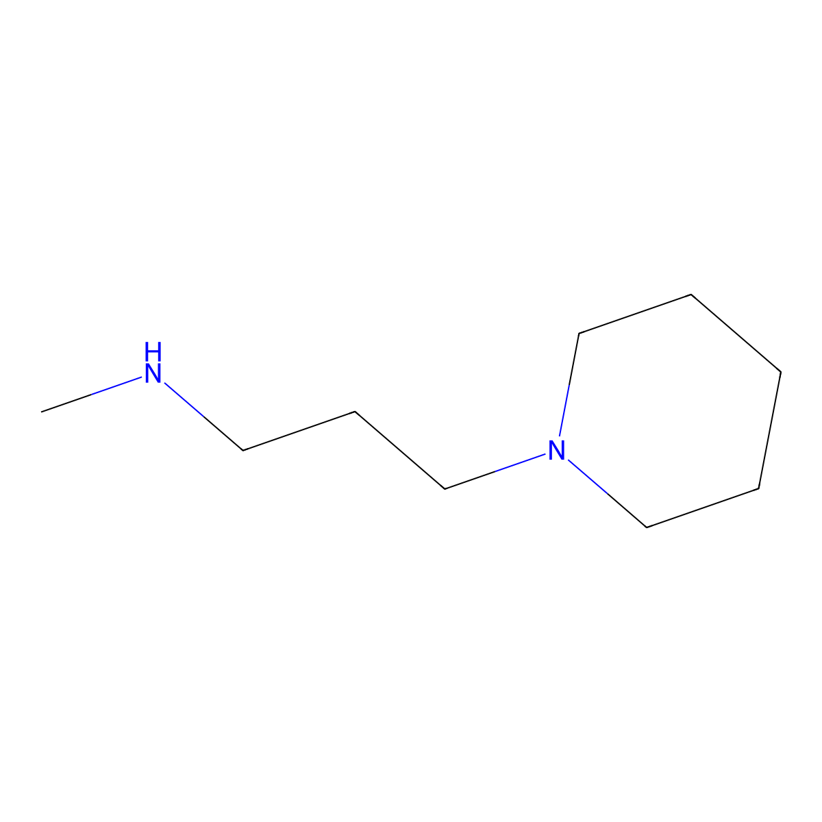 Methyl-(3-piperidin-1-yl-propyl)-amine molecular structure, CAS 86010-41-5