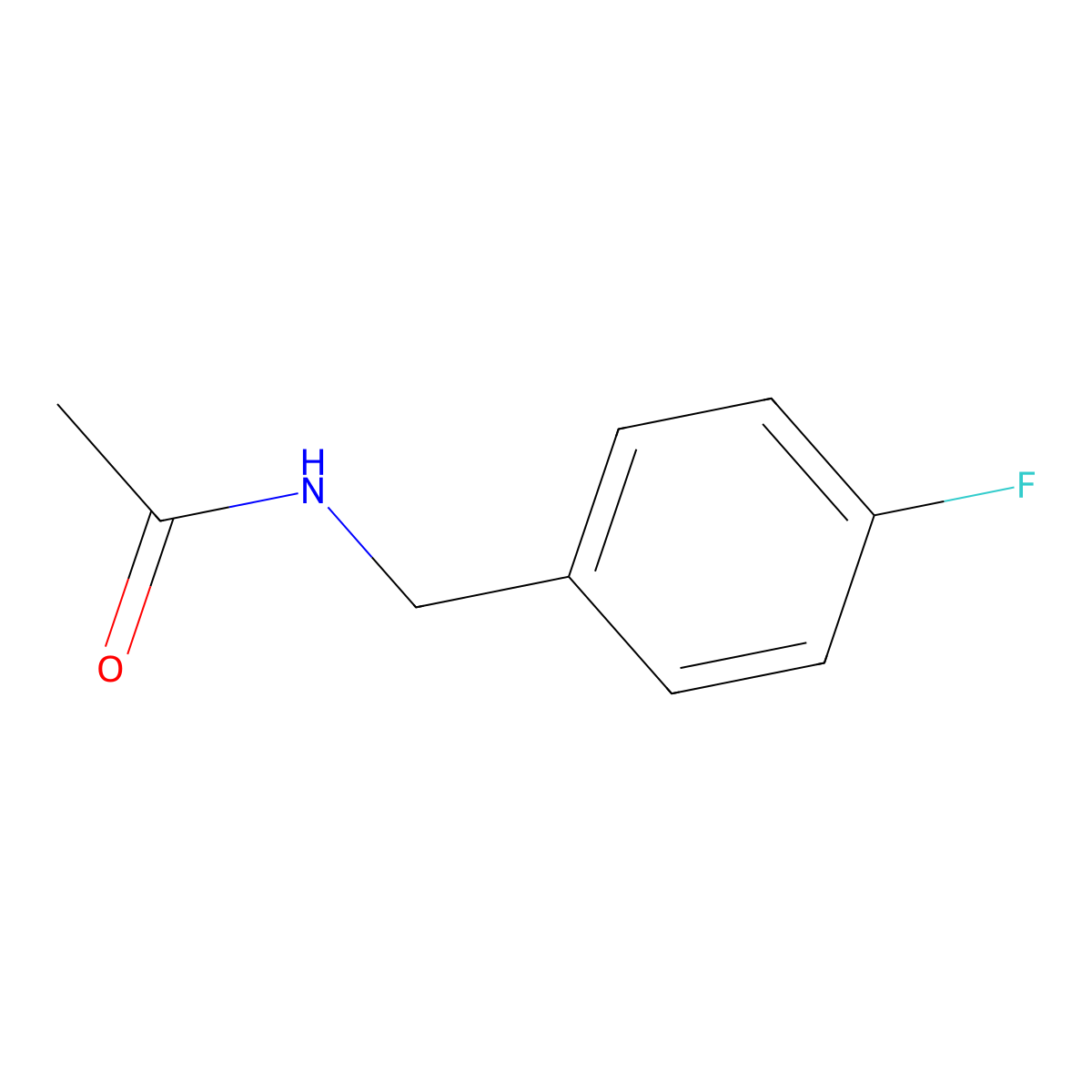 N-(4-Fluorobenzyl)acetamide molecular structure, CAS 86010-68-6