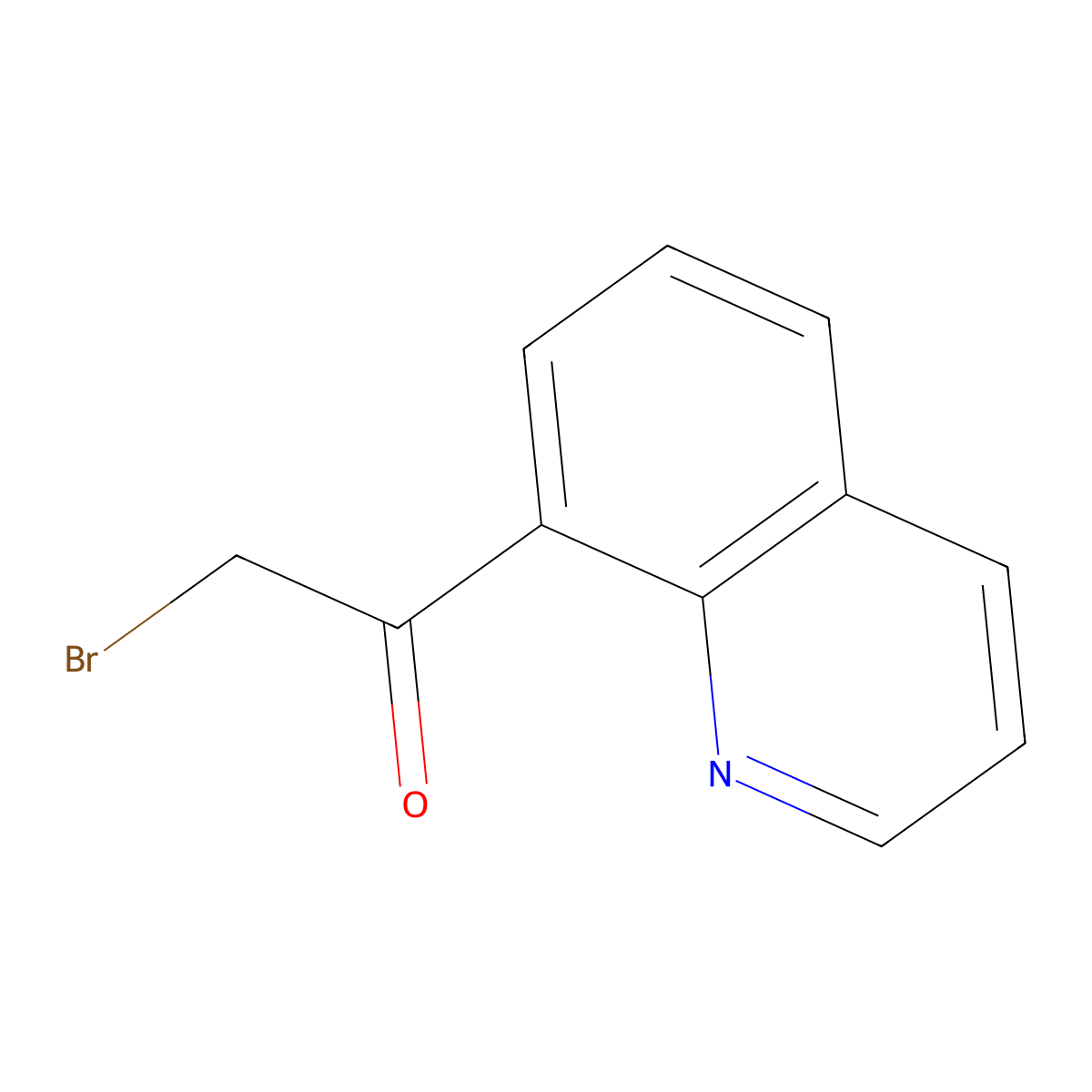 2-Bromo-1-(quinolin-8-yl)ethan-1-one molecular structure, CAS 860113-88-8